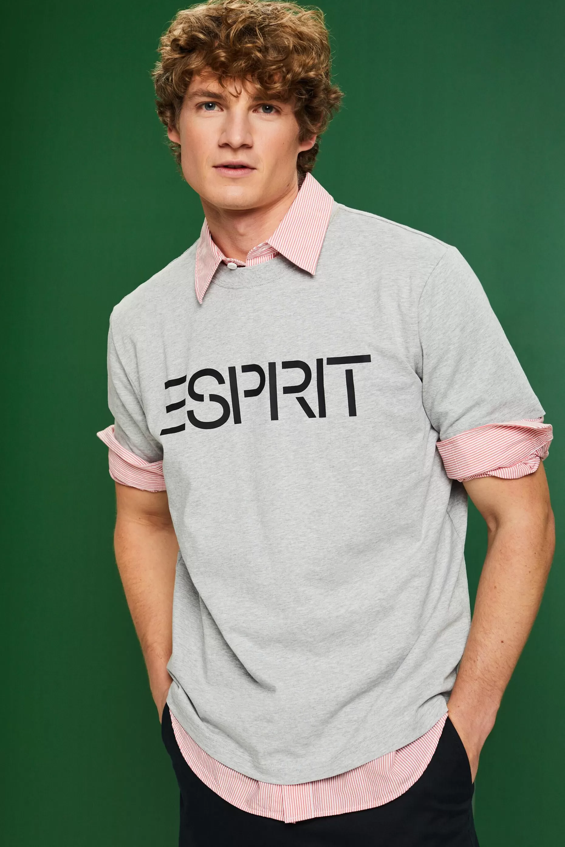 ESPRIT Unisex Logo Cotton Jersey T-Shirt at our Online Shop *Women T-Shirts + Tops