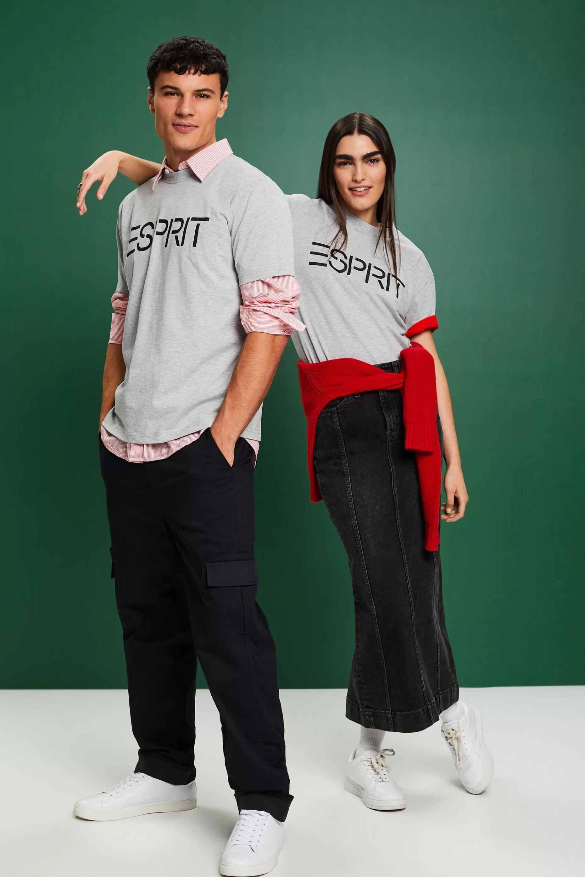 ESPRIT Unisex Logo Cotton Jersey T-Shirt at our Online Shop *Women T-Shirts + Tops
