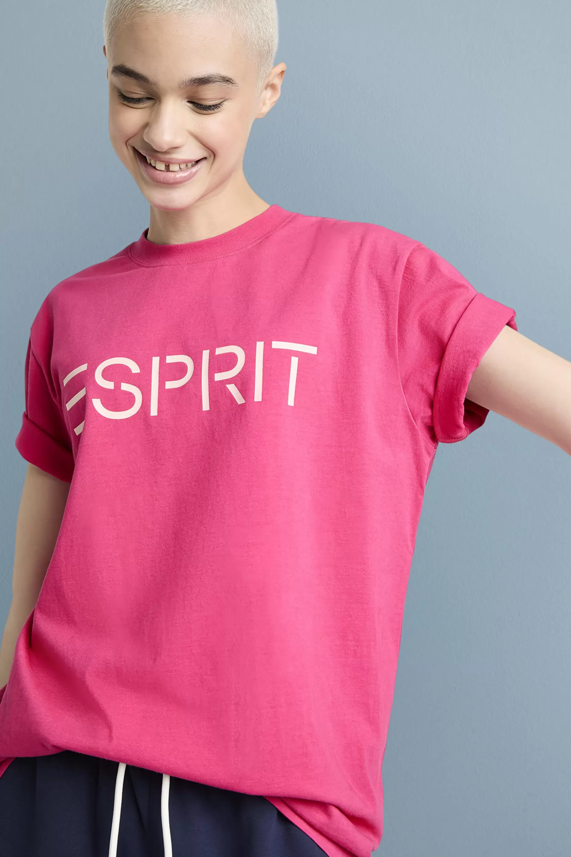 ESPRIT Unisex Logo Cotton Jersey T-Shirt at our Online Shop *Women T-Shirts + Tops