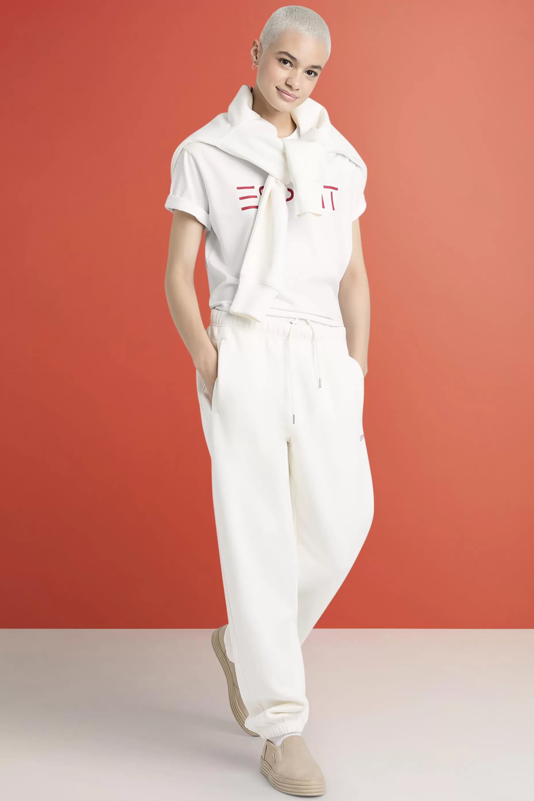 ESPRIT Unisex Logo Cotton Jersey T-Shirt at our Online Shop *Women T-Shirts + Tops