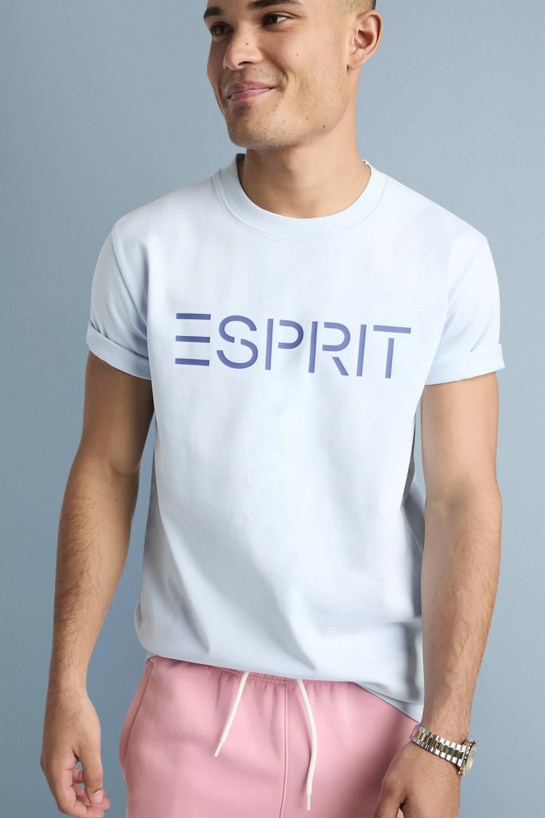 ESPRIT Unisex Logo Cotton Jersey T-Shirt at our Online Shop *Women T-Shirts + Tops