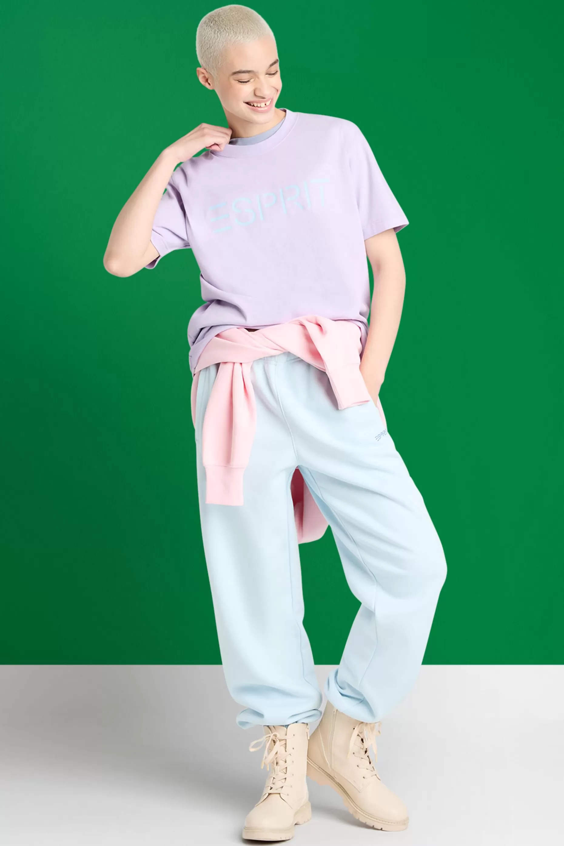 ESPRIT Unisex Logo Cotton Jersey T-Shirt at our Online Shop *Women T-Shirts + Tops