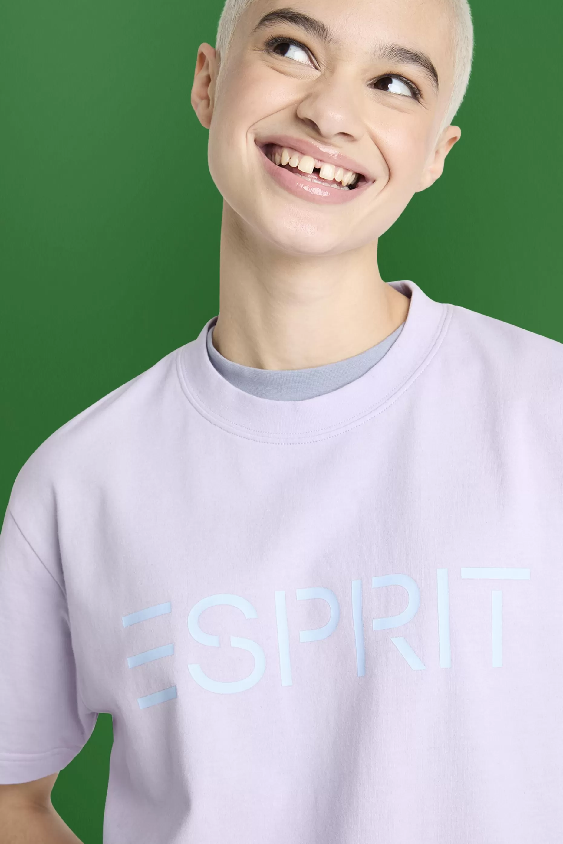 ESPRIT Unisex Logo Cotton Jersey T-Shirt at our Online Shop *Women T-Shirts + Tops