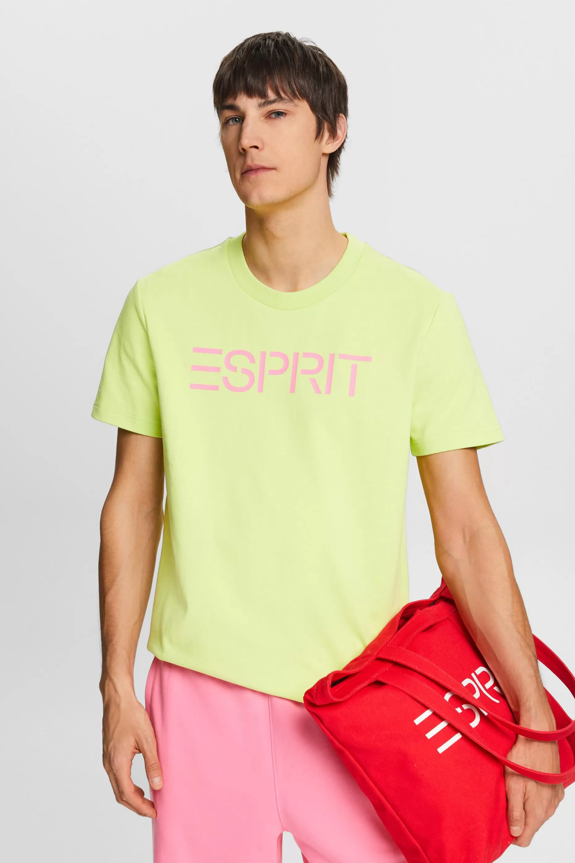 ESPRIT Unisex Logo Cotton Jersey T-Shirt at our Online Shop *Women T-Shirts + Tops