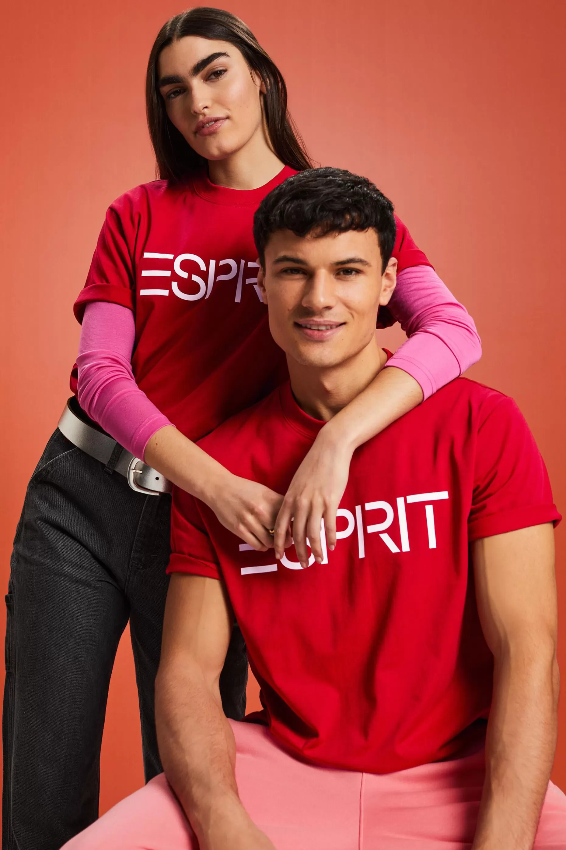 ESPRIT Unisex Logo Cotton Jersey T-Shirt at our Online Shop *Women T-Shirts + Tops