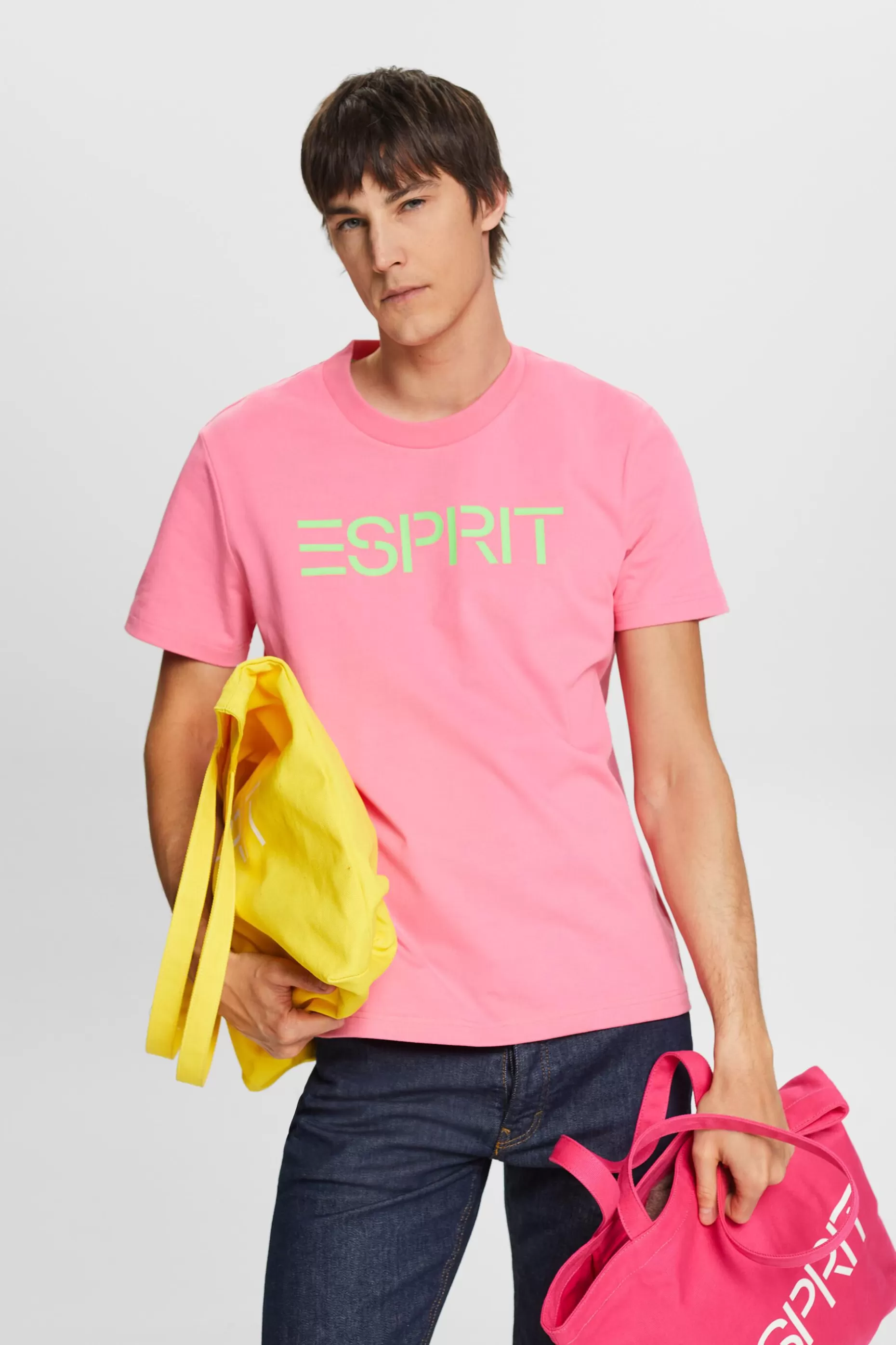 ESPRIT Unisex Logo Cotton Jersey T-Shirt at our Online Shop *Women T-Shirts + Tops