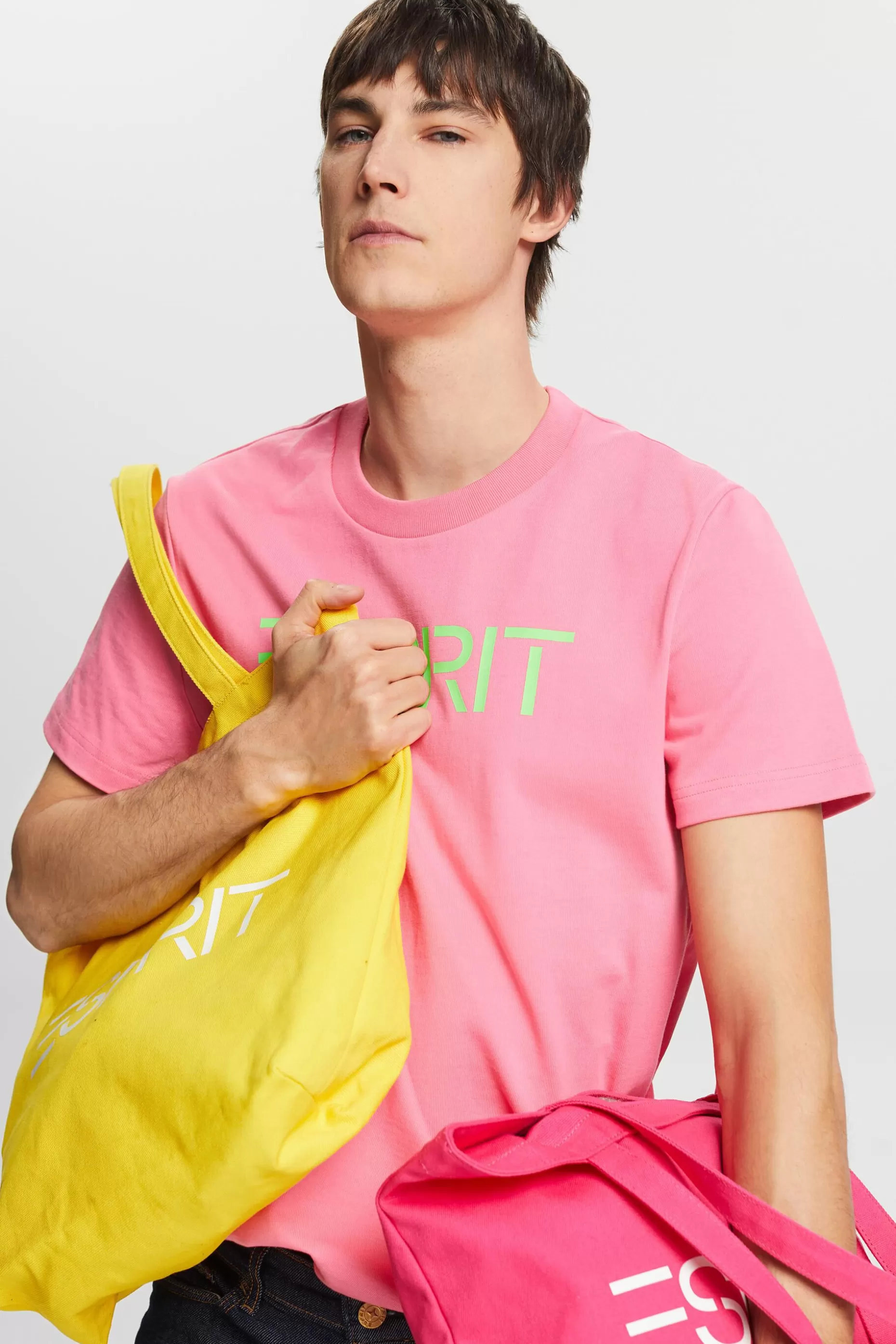 ESPRIT Unisex Logo Cotton Jersey T-Shirt at our Online Shop *Women T-Shirts + Tops