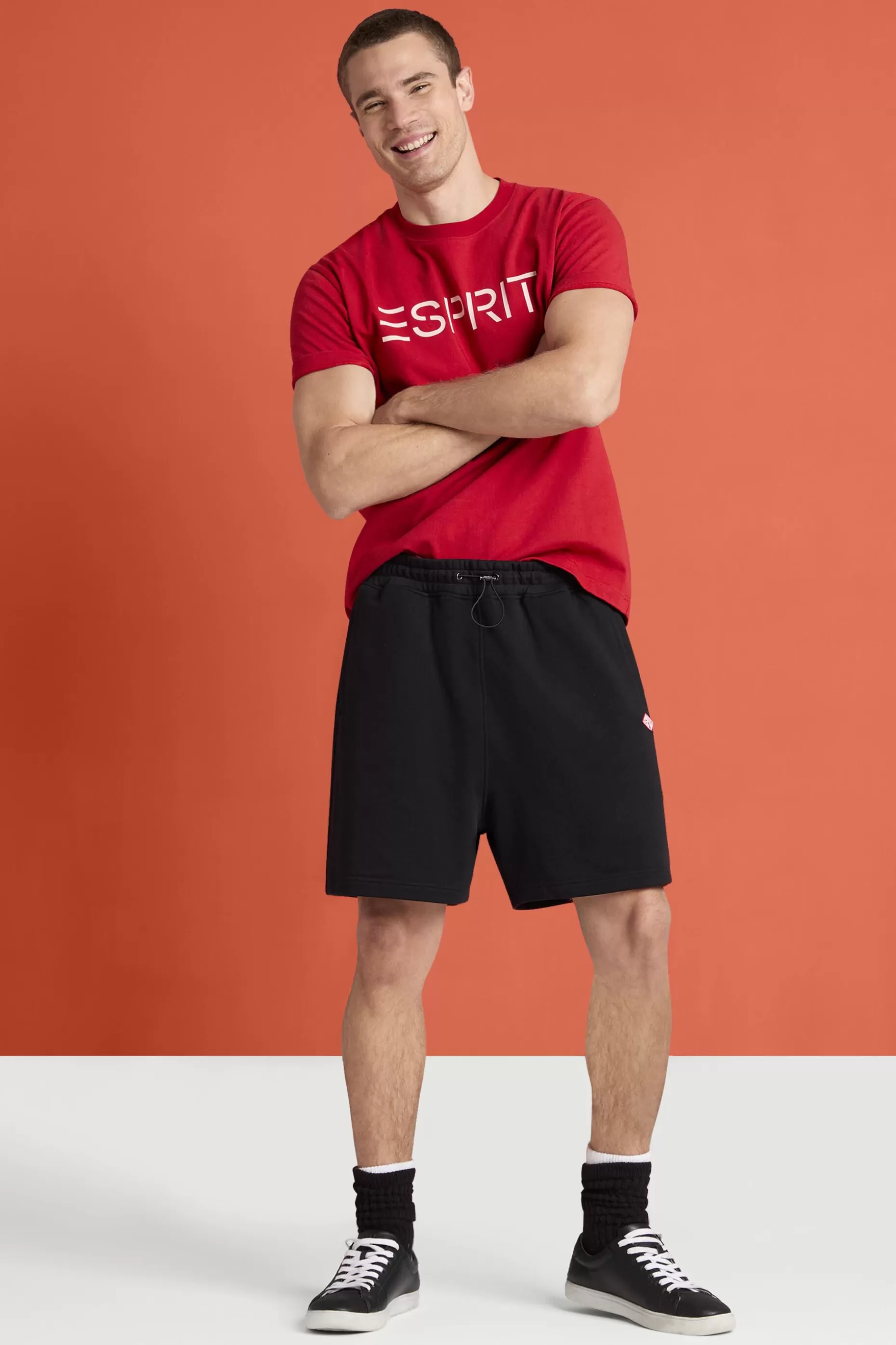 ESPRIT Unisex Logo Cotton Sweat Shorts at our Online Shop * Sale Under $50