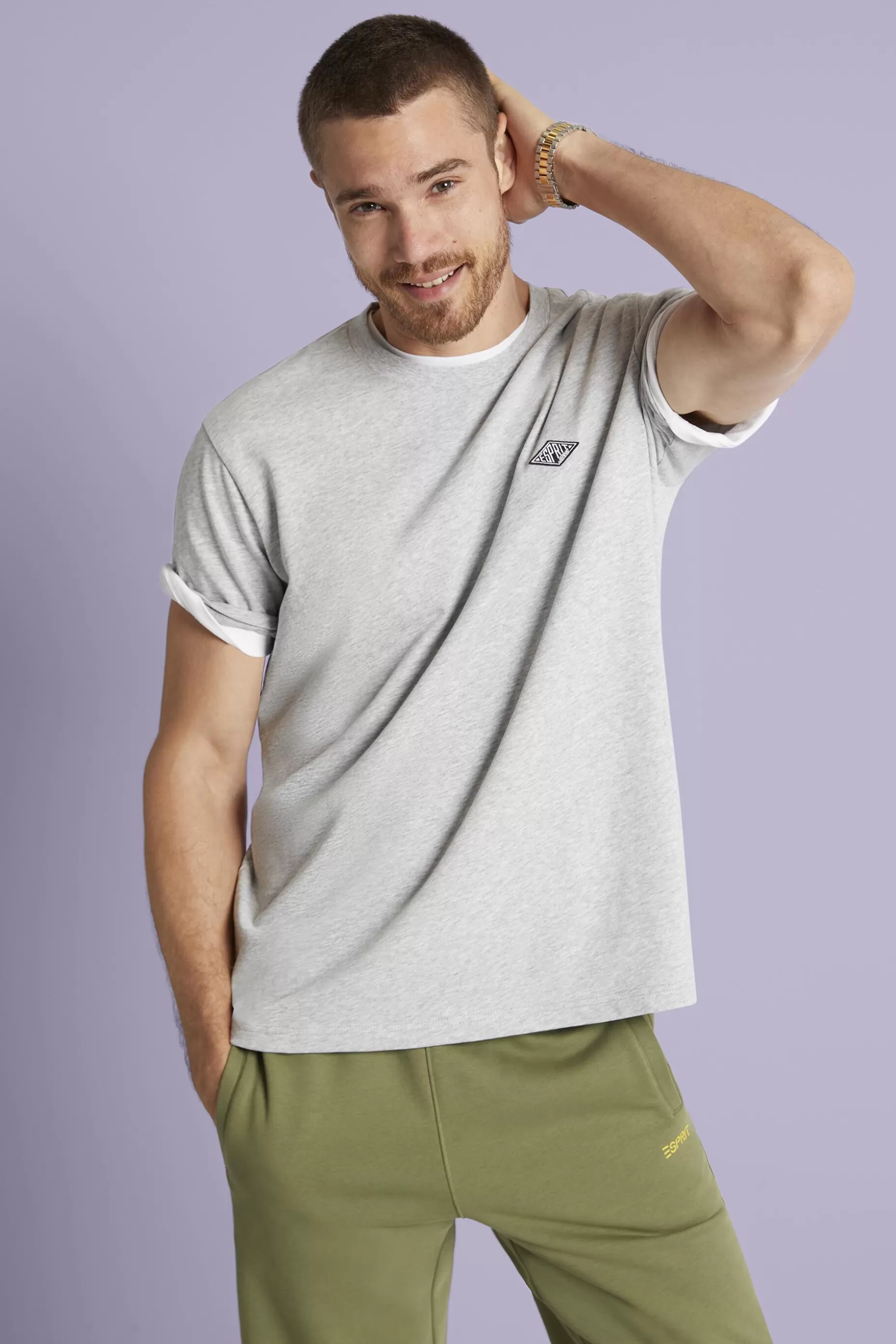 ESPRIT Unisex Logo Cotton-Jersey T-Shirt at our Online Shop *Men T-Shirts + Polos