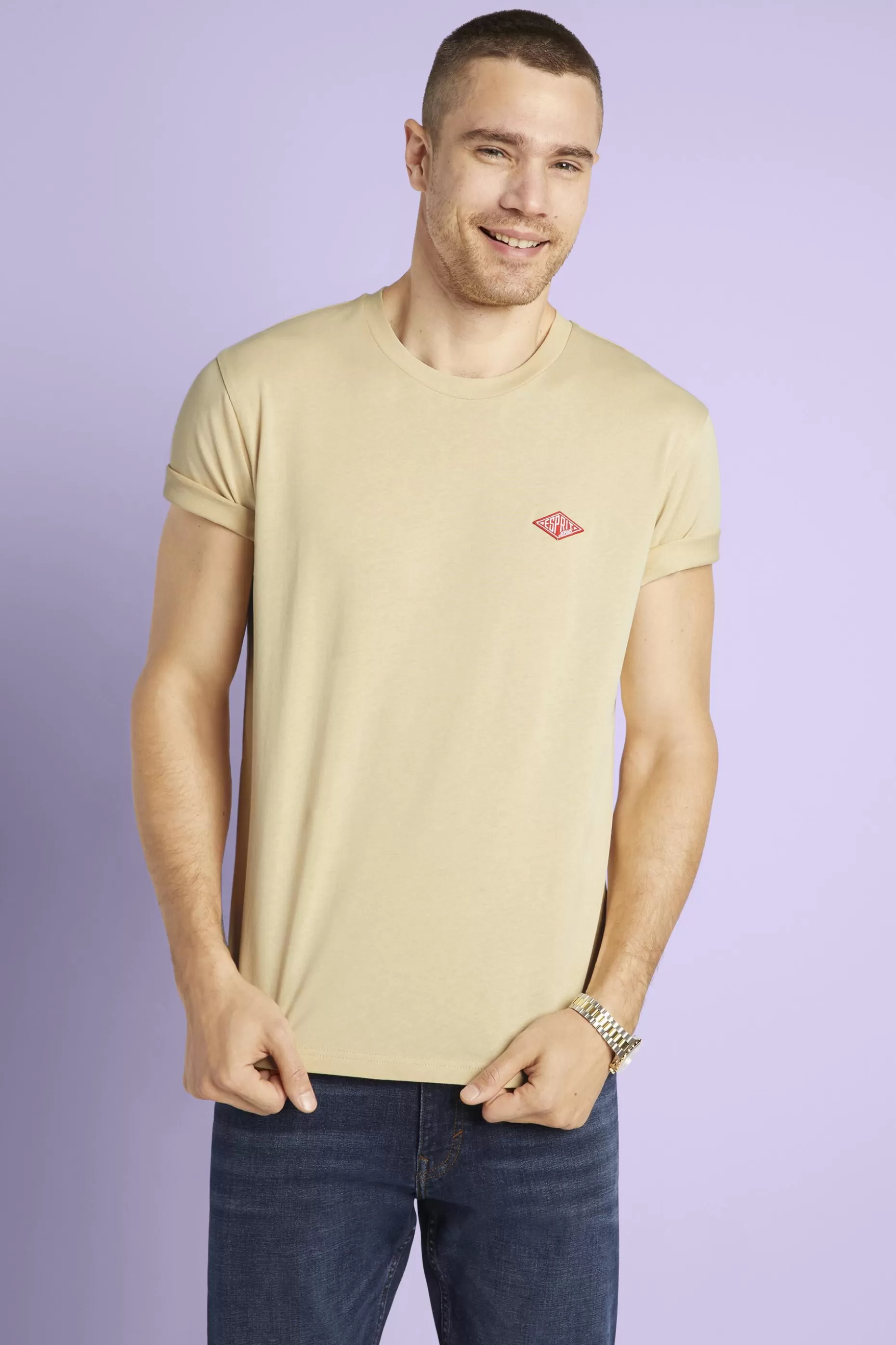 ESPRIT Unisex Logo Cotton-Jersey T-Shirt at our Online Shop *Men T-Shirts + Polos