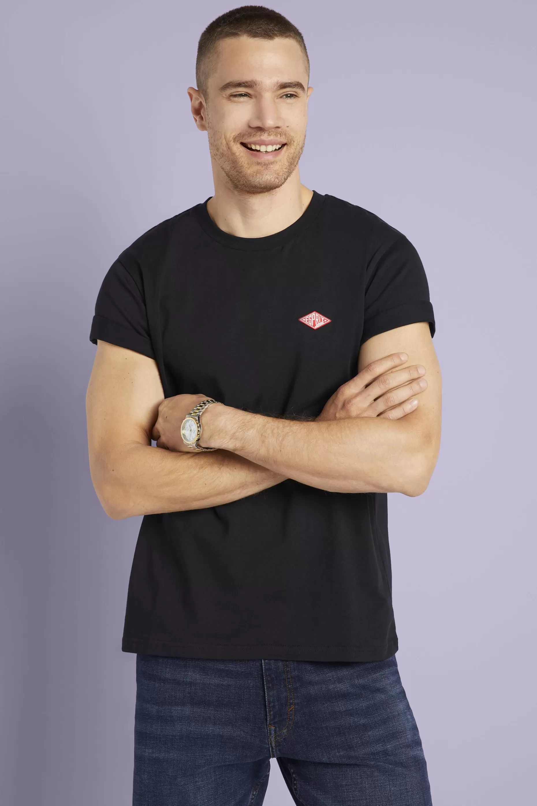 ESPRIT Unisex Logo Cotton-Jersey T-Shirt at our Online Shop *Men T-Shirts + Polos