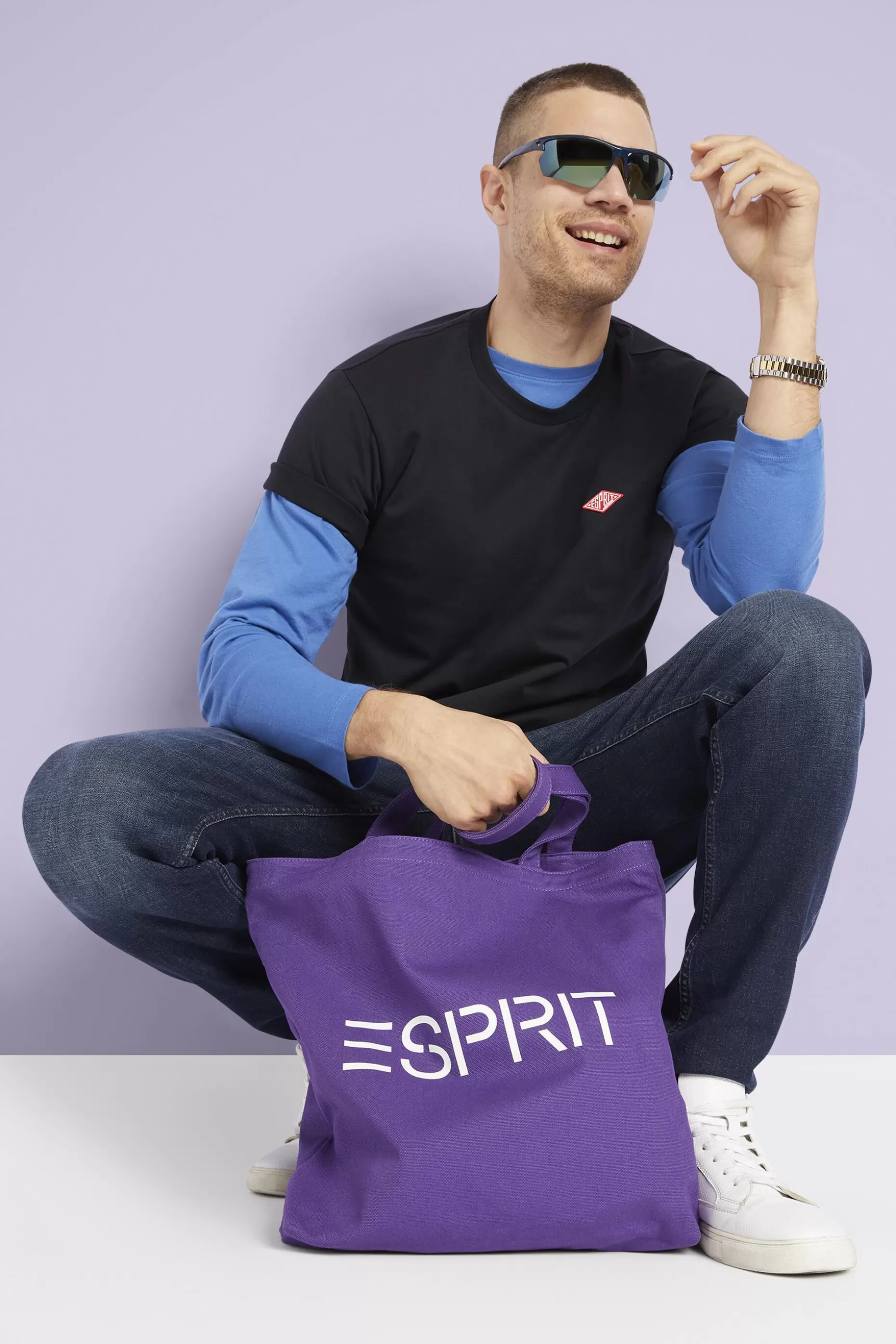 ESPRIT Unisex Logo Cotton-Jersey T-Shirt at our Online Shop *Men T-Shirts + Polos
