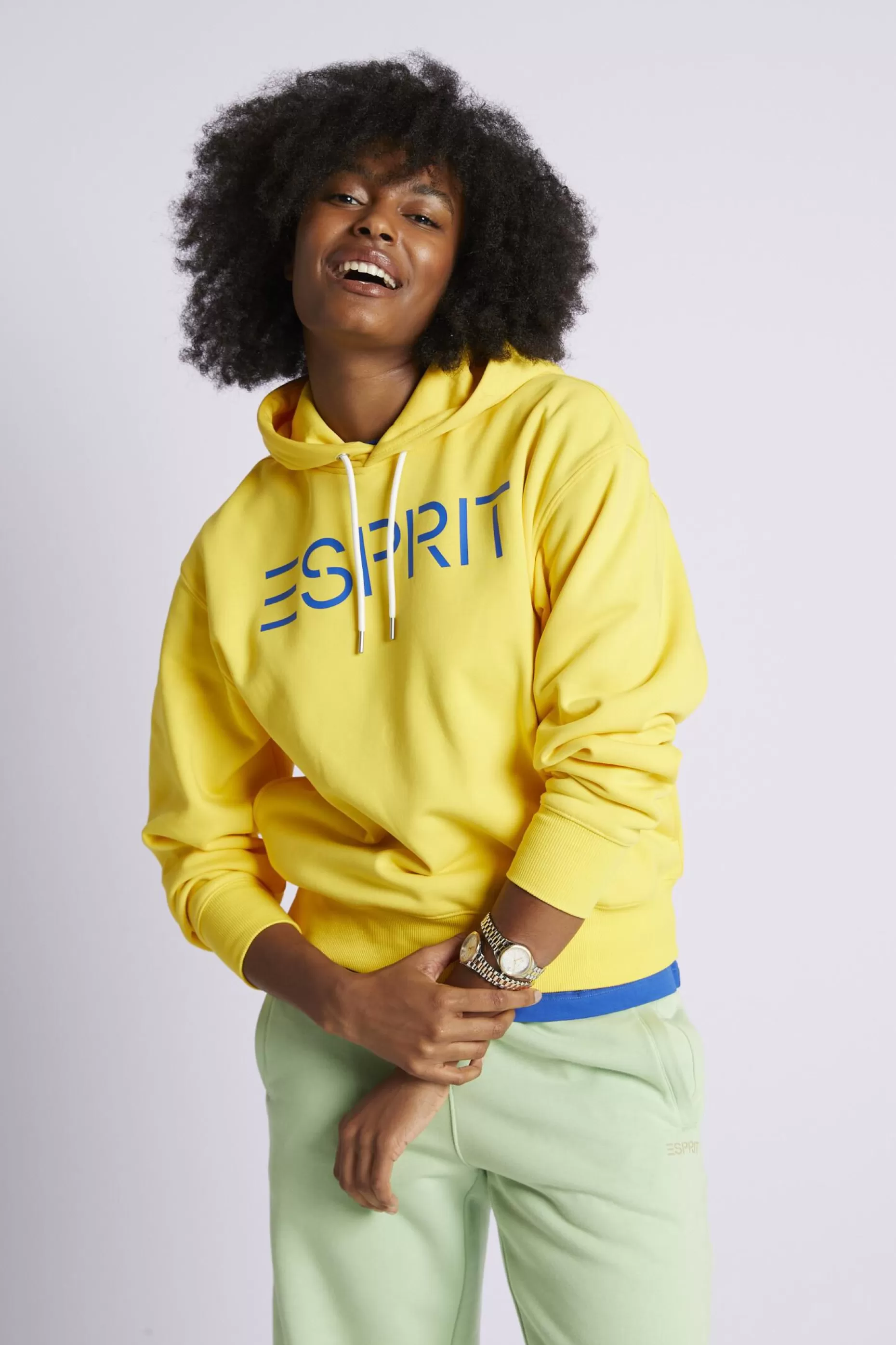 ESPRIT Unisex Logo Fleece Hoodie at our Online Shop *Women Sweatshirts + Hoodies