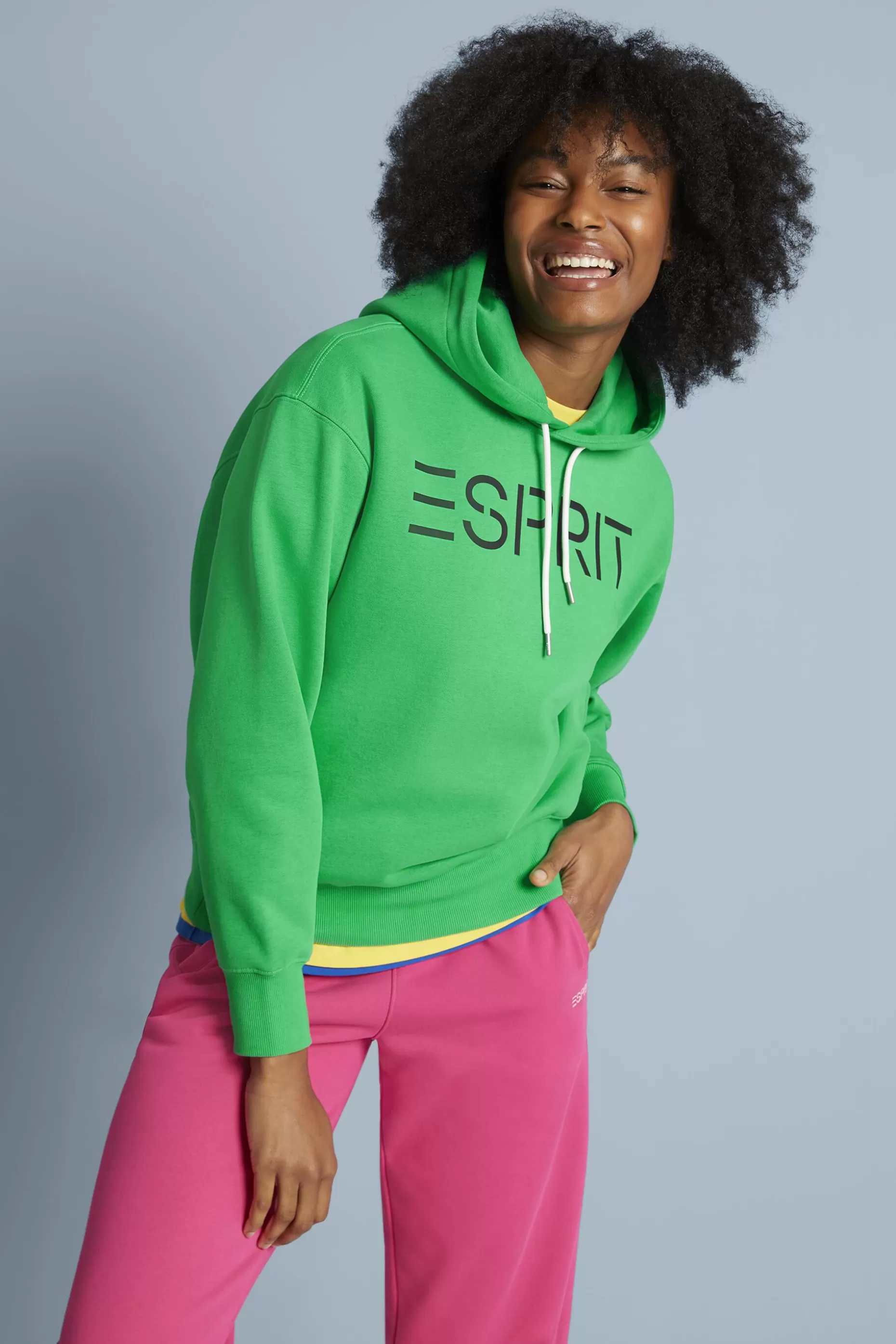 ESPRIT Unisex Logo Fleece Hoodie at our Online Shop *Women Sweatshirts + Hoodies