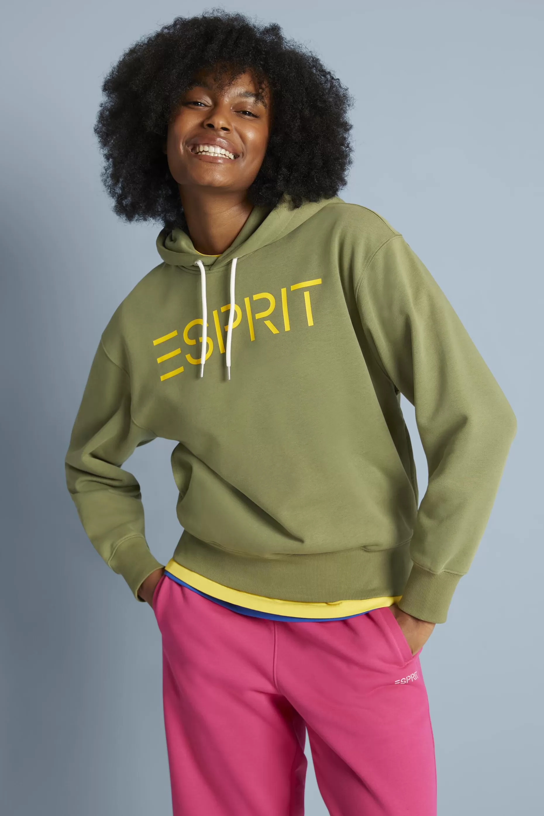 ESPRIT Unisex Logo Fleece Hoodie at our Online Shop *Women Sweatshirts + Hoodies