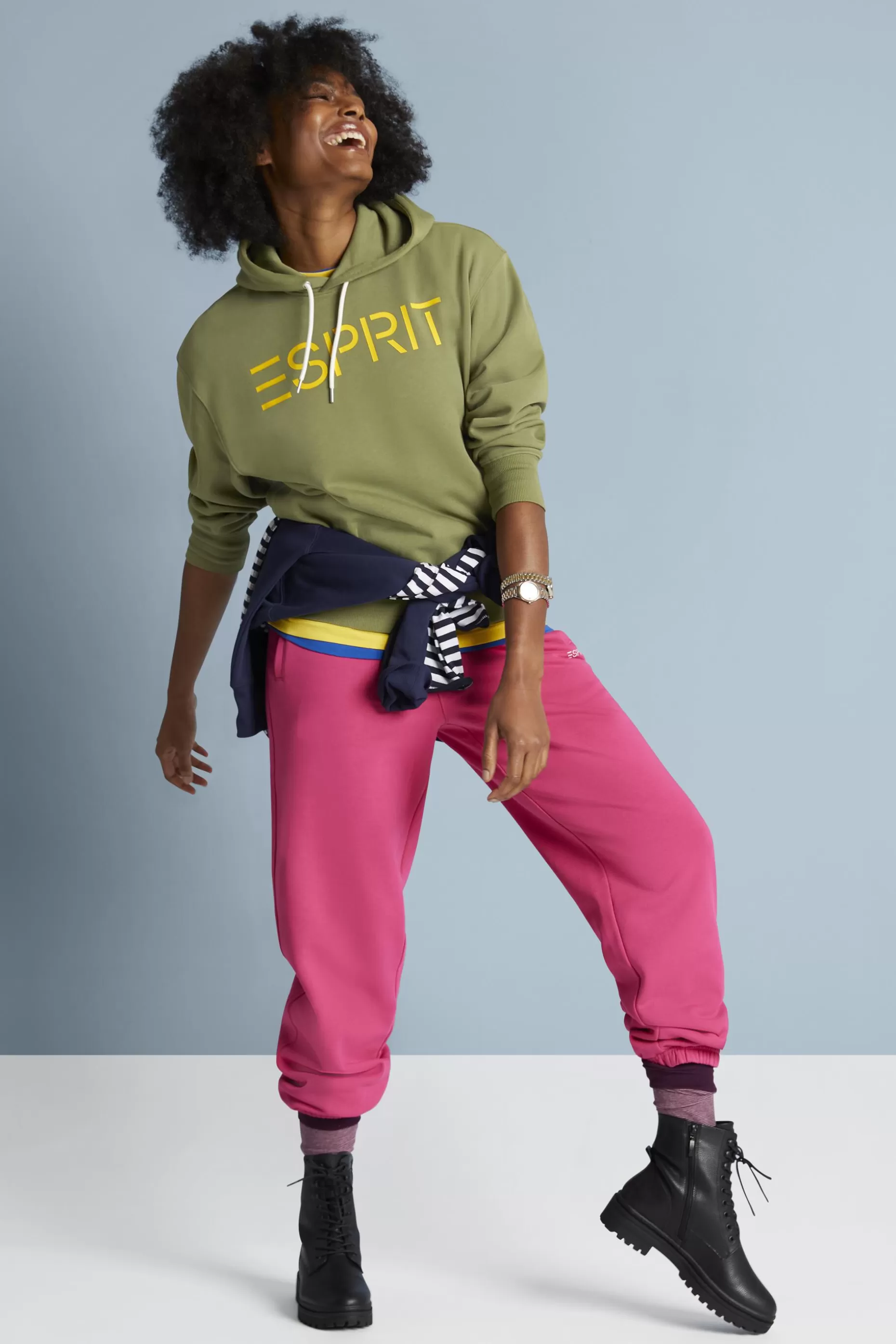 ESPRIT Unisex Logo Fleece Hoodie at our Online Shop *Women Sweatshirts + Hoodies