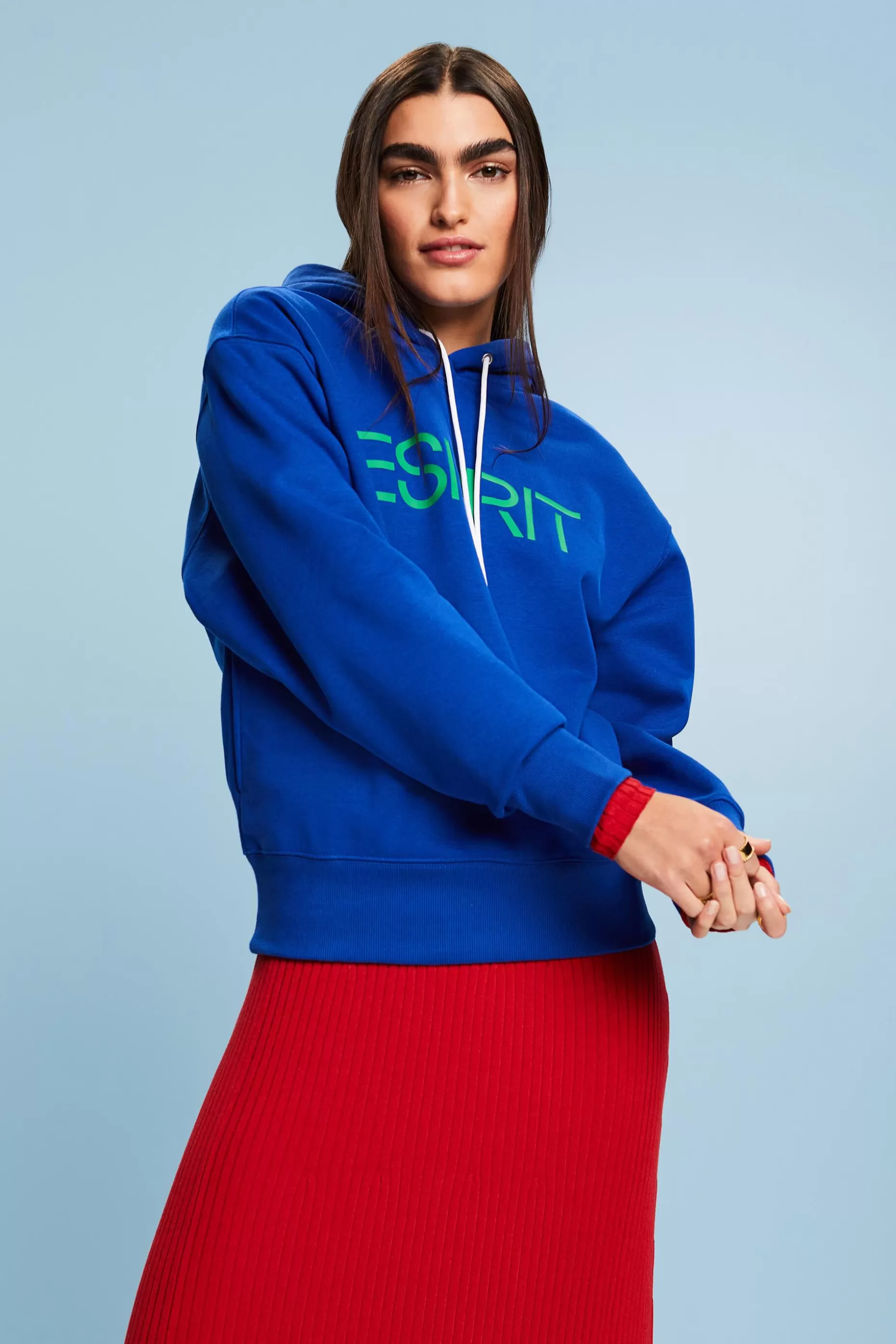 ESPRIT Unisex Logo Fleece Hoodie at our Online Shop *Women Sweatshirts + Hoodies