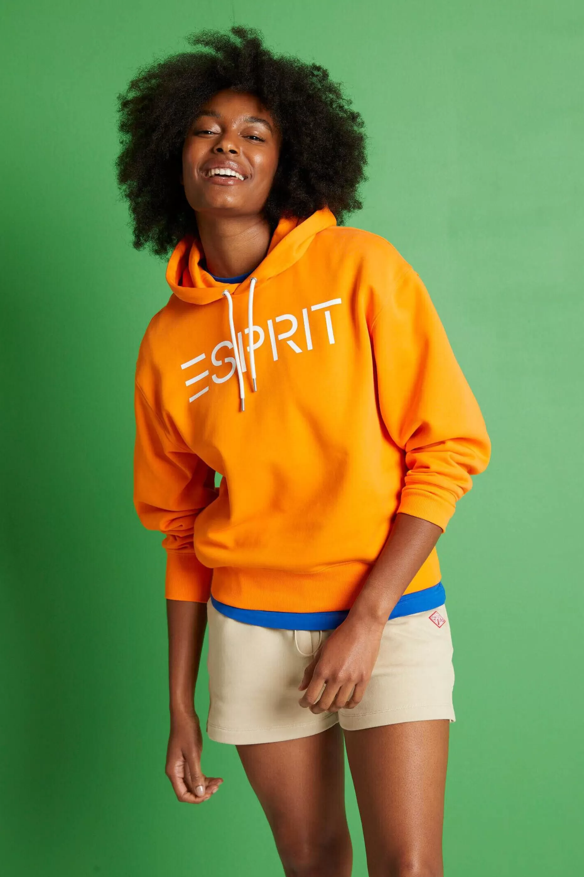 ESPRIT Unisex Logo Fleece Hoodie at our Online Shop *Women Sweatshirts + Hoodies