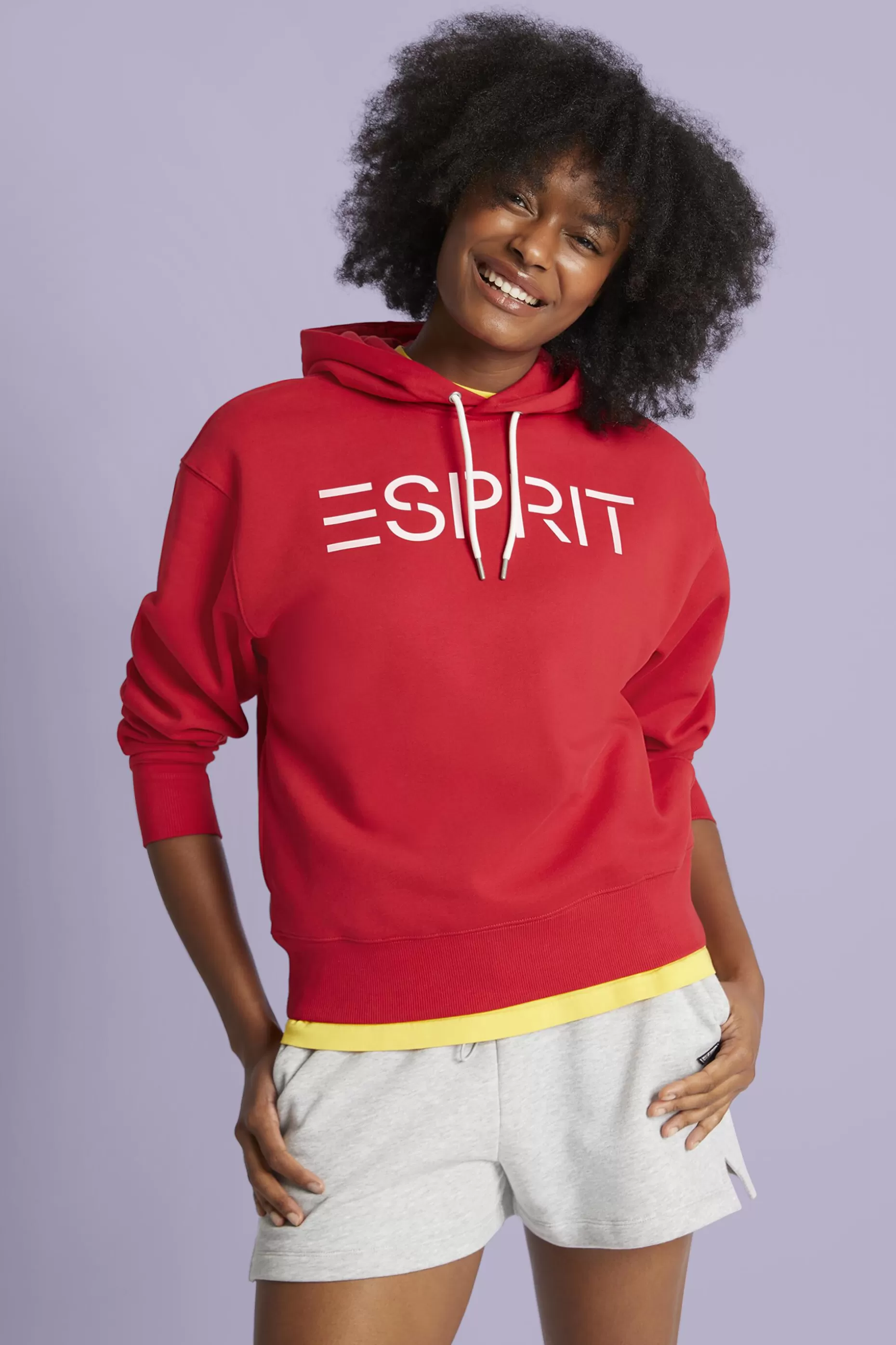 ESPRIT Unisex Logo Fleece Hoodie at our Online Shop *Women Sweatshirts + Hoodies