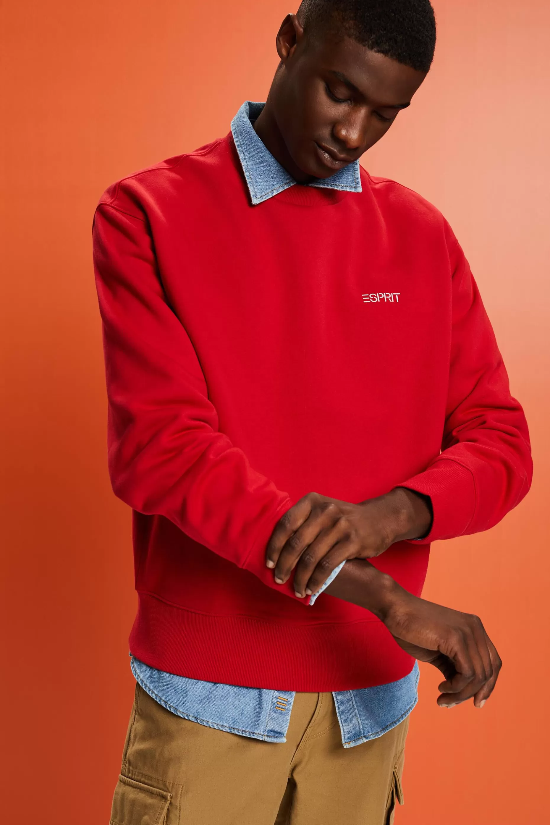 ESPRIT Unisex Logo Fleece Sweatshirt at our Online Shop *Men Mini Me