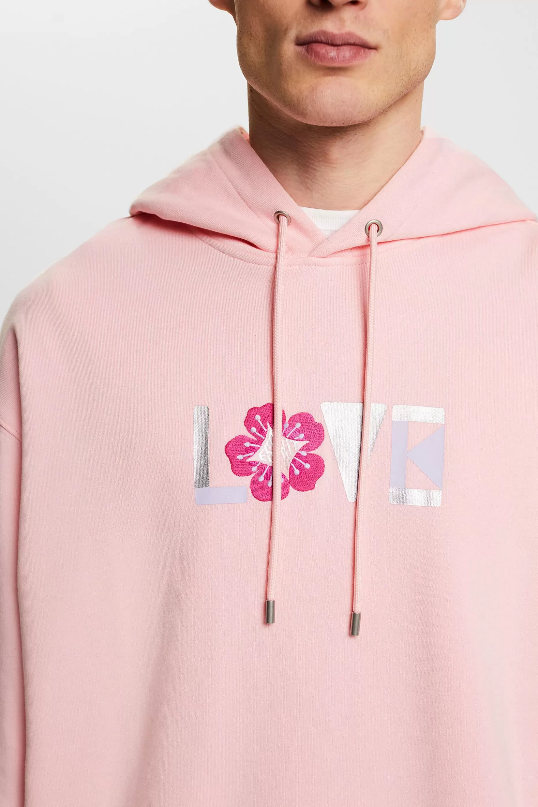 ESPRIT Unisex Oversize Print Hoodie at our Online Shop *Men The Pastel Edit