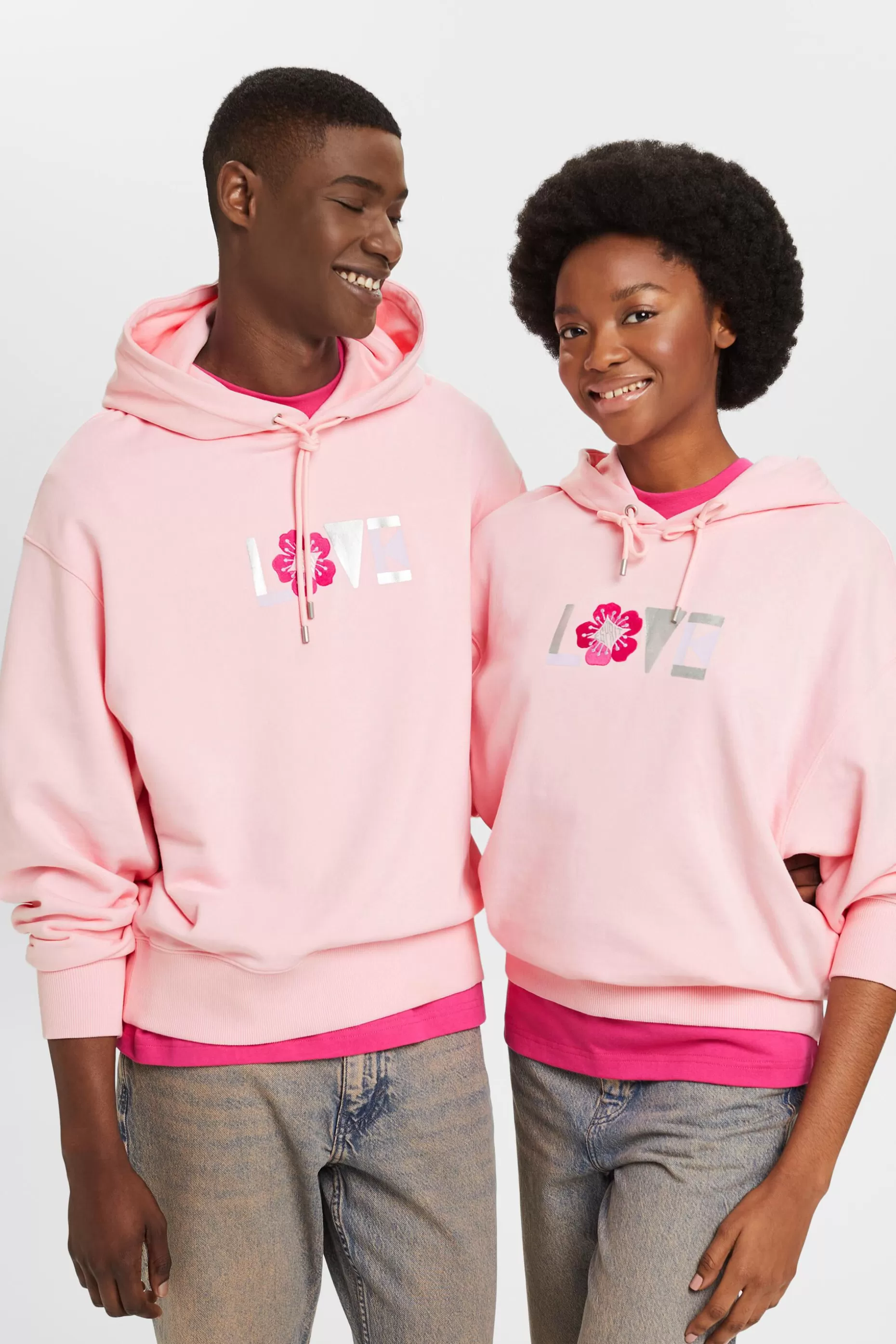 ESPRIT Unisex Oversize Print Hoodie at our Online Shop *Men The Pastel Edit