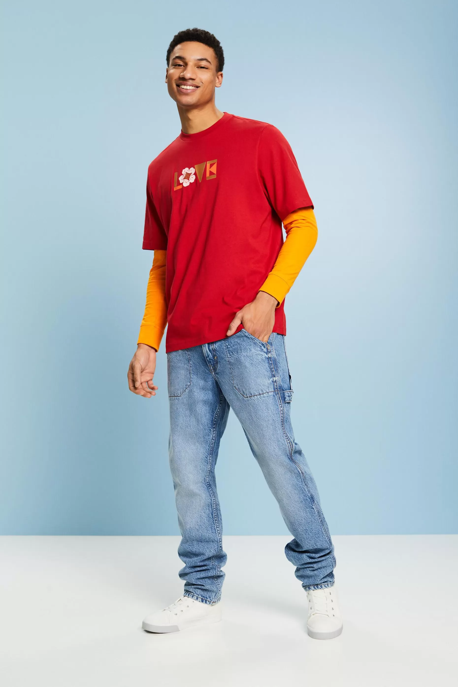 ESPRIT Unisex Printed Pima Cotton T-Shirt at our Online Shop *Men T-Shirts + Polos