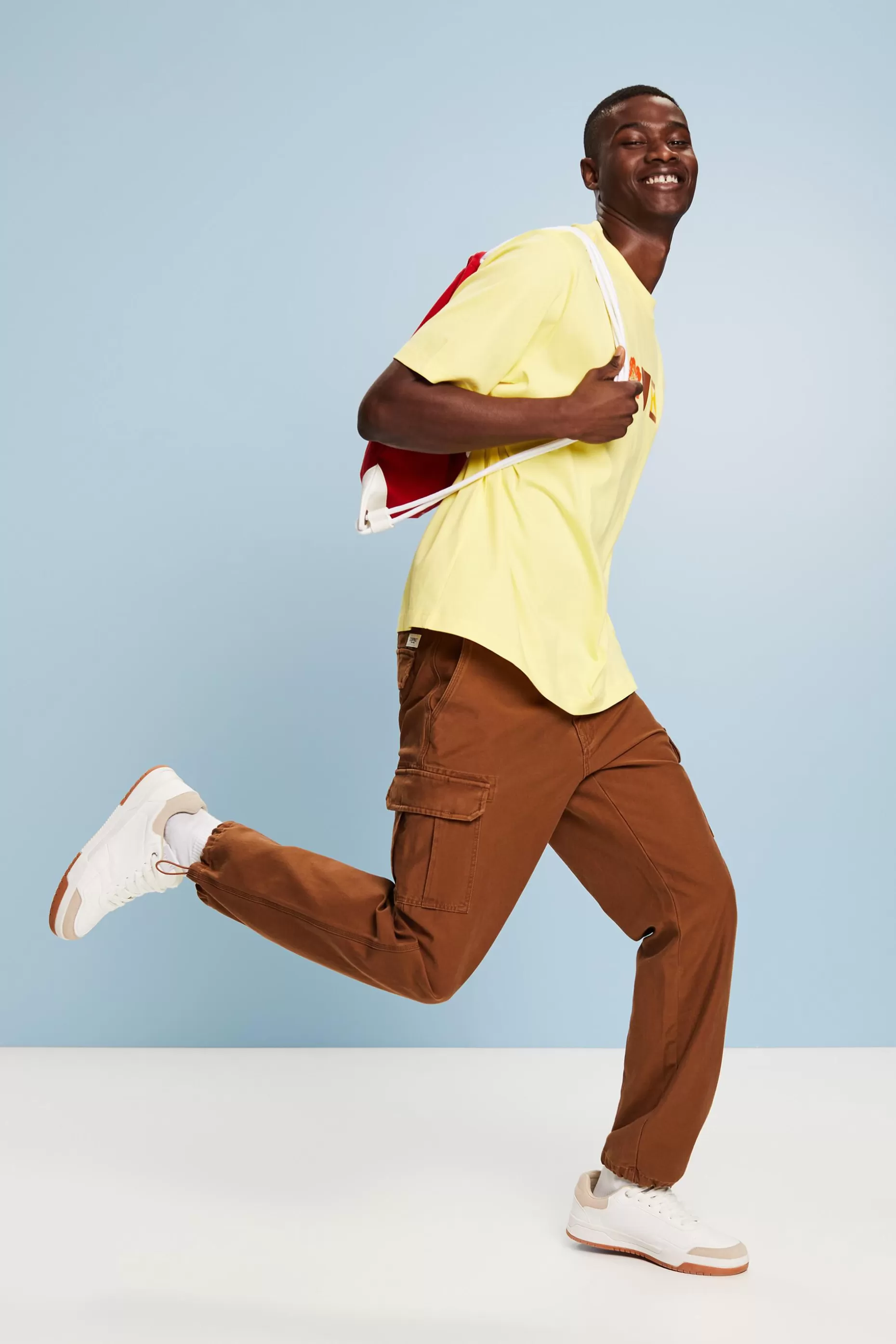 ESPRIT Unisex Printed Pima Cotton T-Shirt at our Online Shop *Men The Pastel Edit