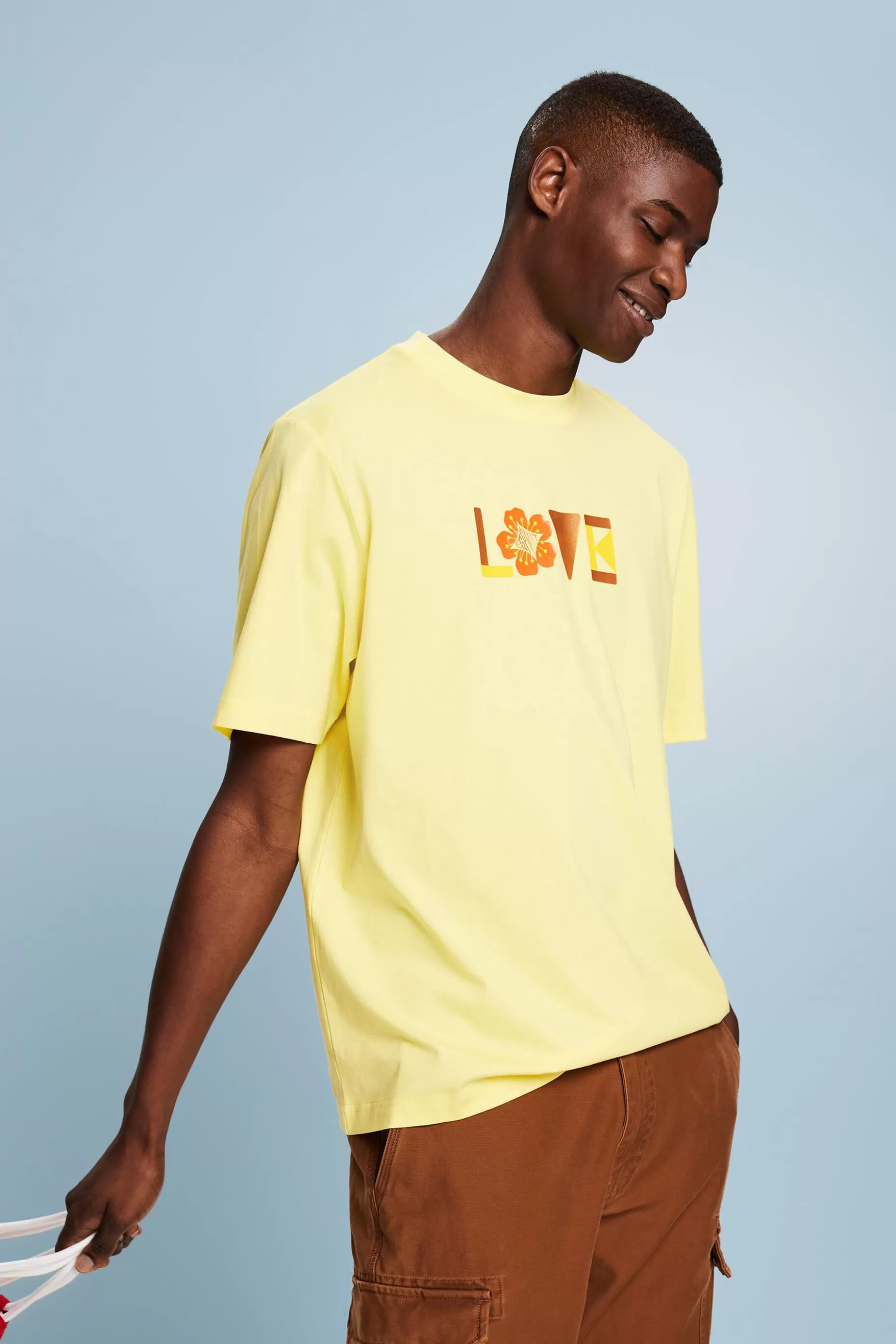 ESPRIT Unisex Printed Pima Cotton T-Shirt at our Online Shop *Men The Spring Edit