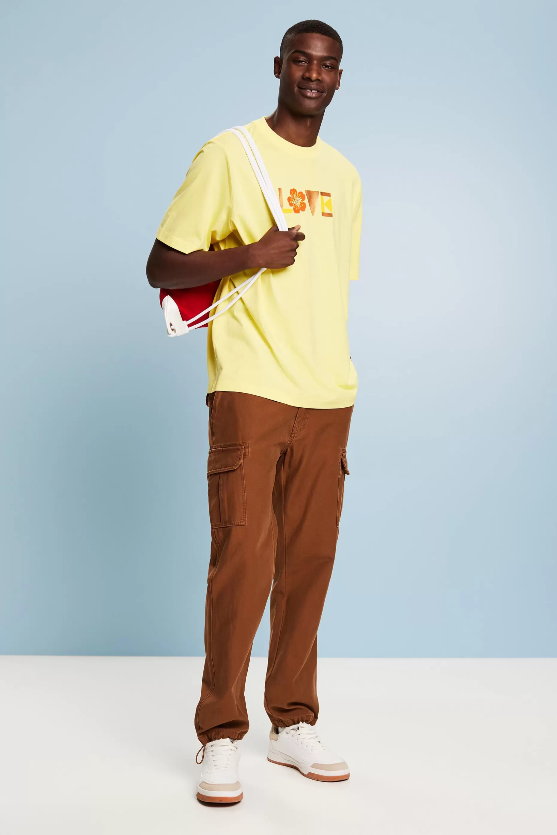 ESPRIT Unisex Printed Pima Cotton T-Shirt at our Online Shop *Men The Spring Edit