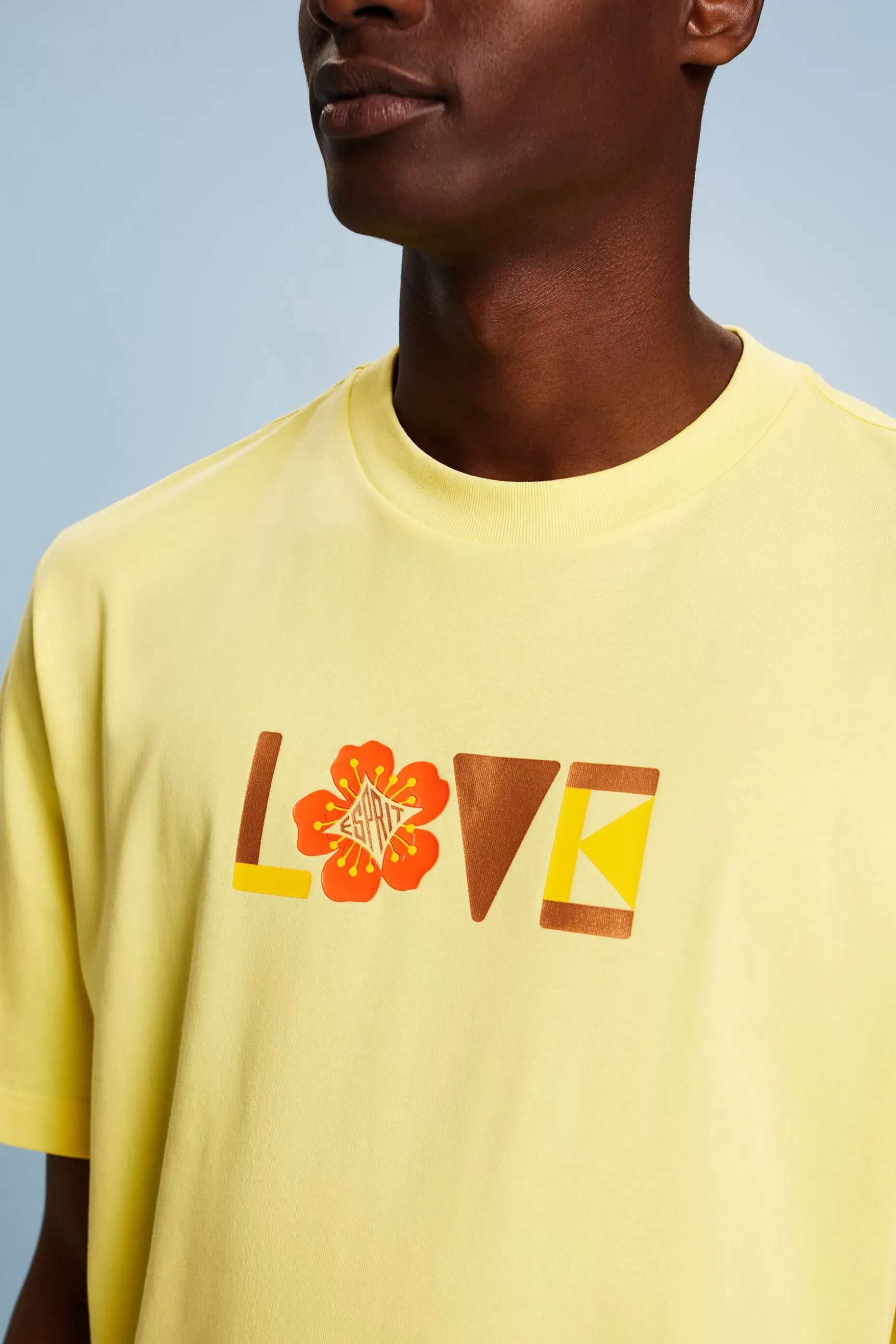 ESPRIT Unisex Printed Pima Cotton T-Shirt at our Online Shop *Men The Spring Edit