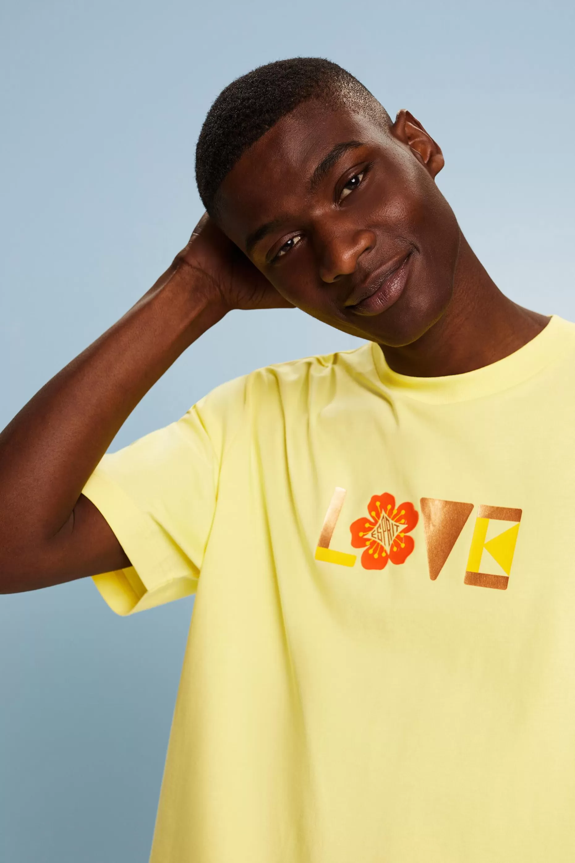 ESPRIT Unisex Printed Pima Cotton T-Shirt at our Online Shop *Men The Spring Edit
