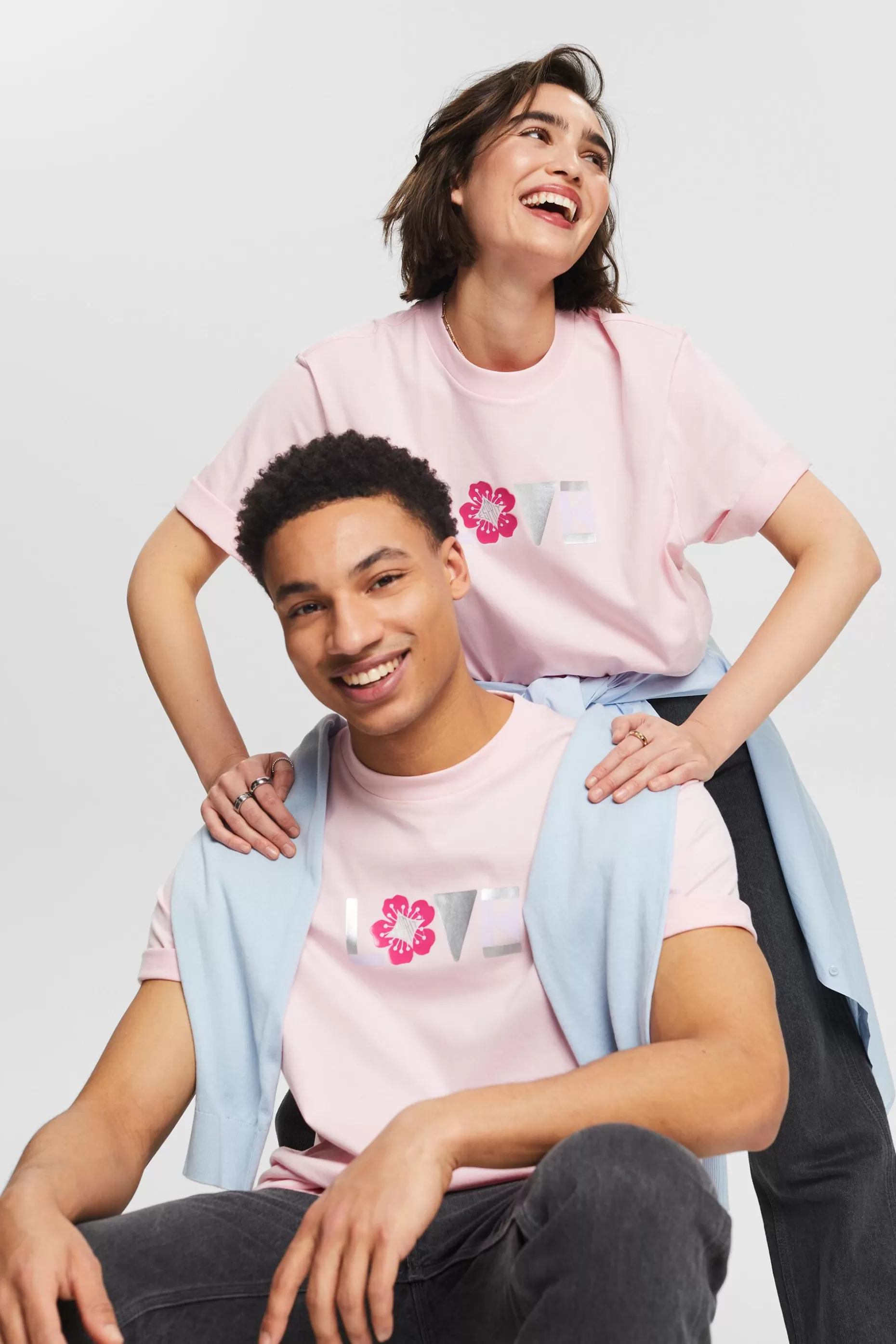 ESPRIT Unisex Printed Pima Cotton T-Shirt at our Online Shop *Women T-Shirts + Tops