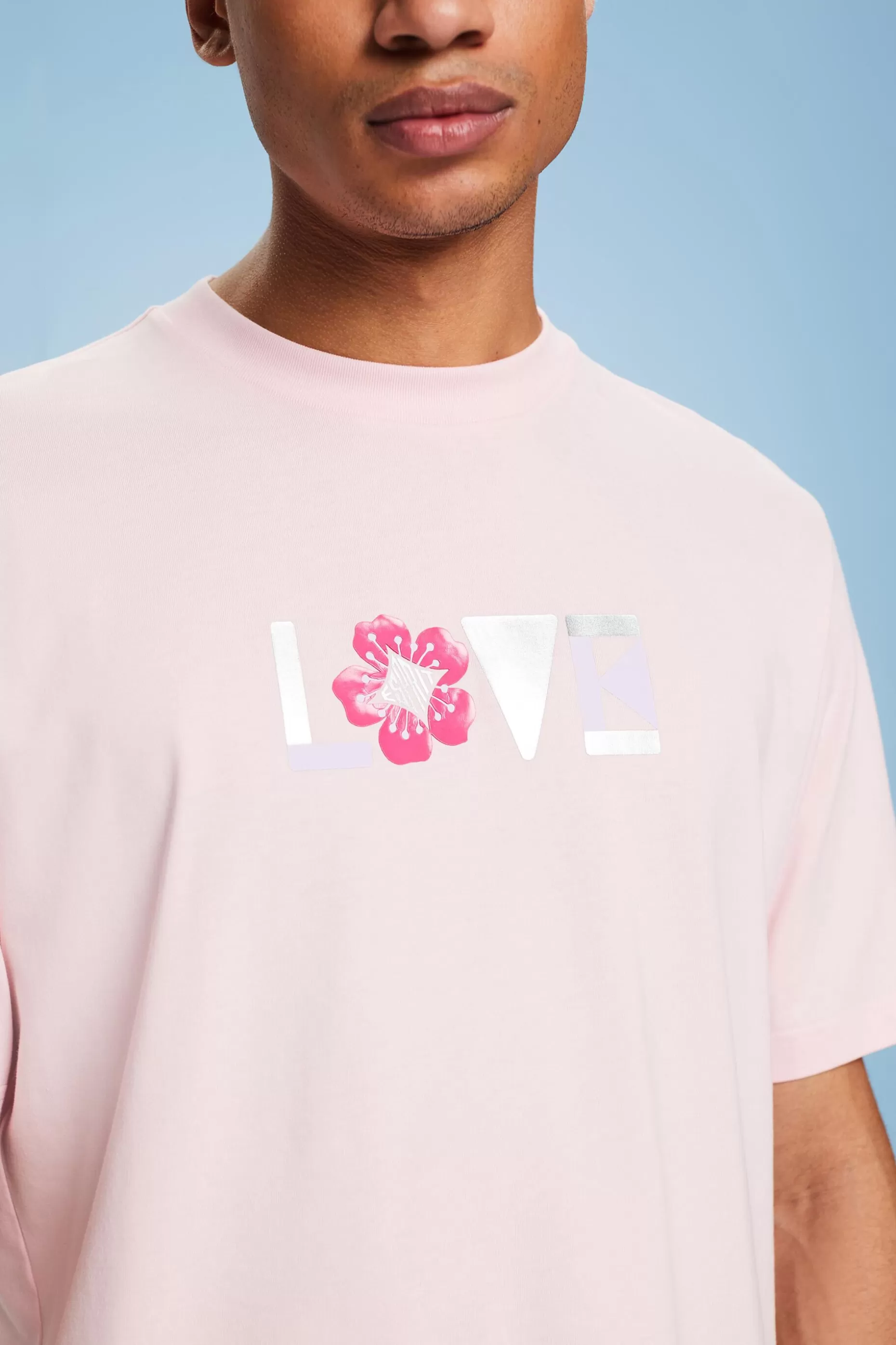 ESPRIT Unisex Printed Pima Cotton T-Shirt at our Online Shop *Men The Pastel Edit