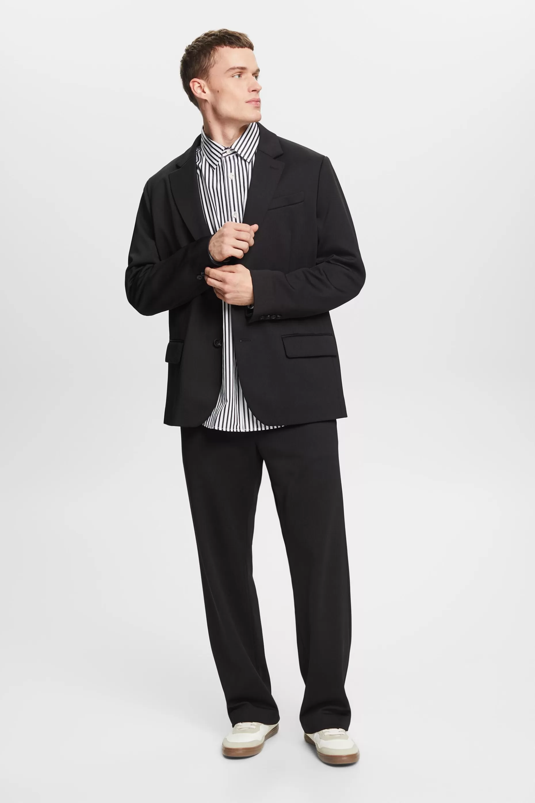 ESPRIT Unisex Single-Breasted Twill Blazer at our Online Shop *Men Jackets + Coats