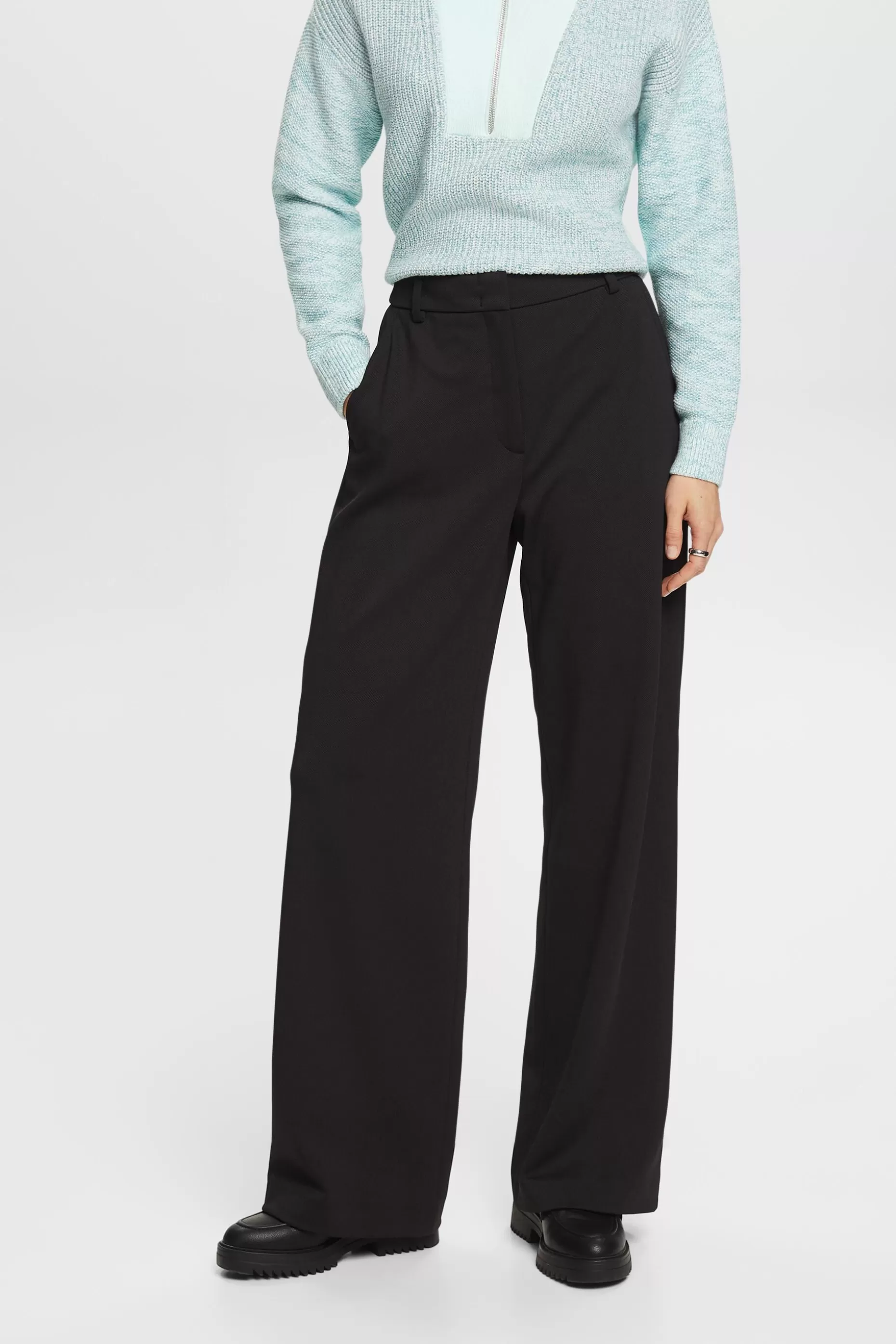 ESPRIT Unisex Wide Ponte Twill Pants at our Online Shop *Women Pants + Joggers