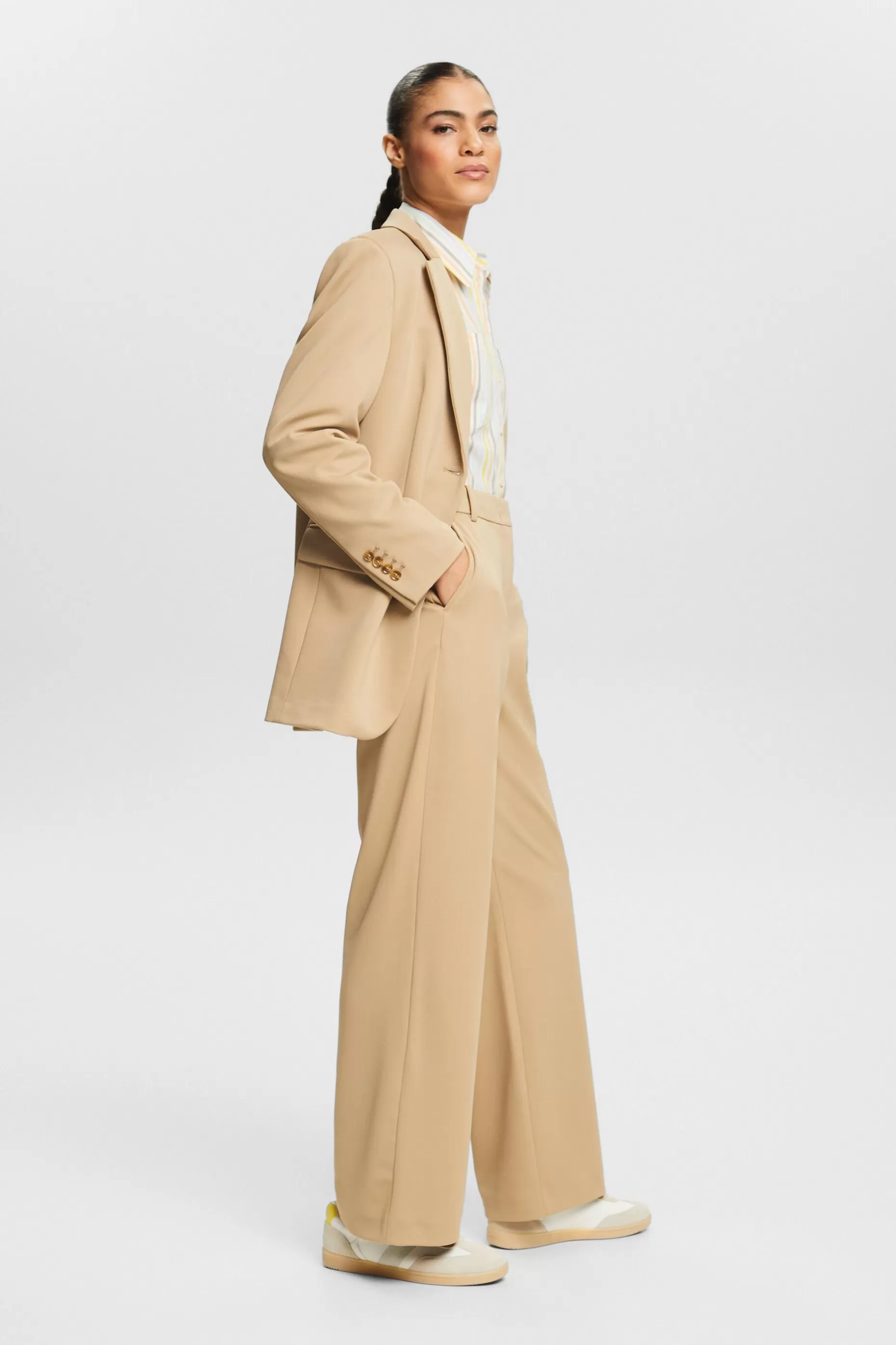 ESPRIT Unisex Wide Ponte Twill Pants at our Online Shop *Women Pants + Joggers