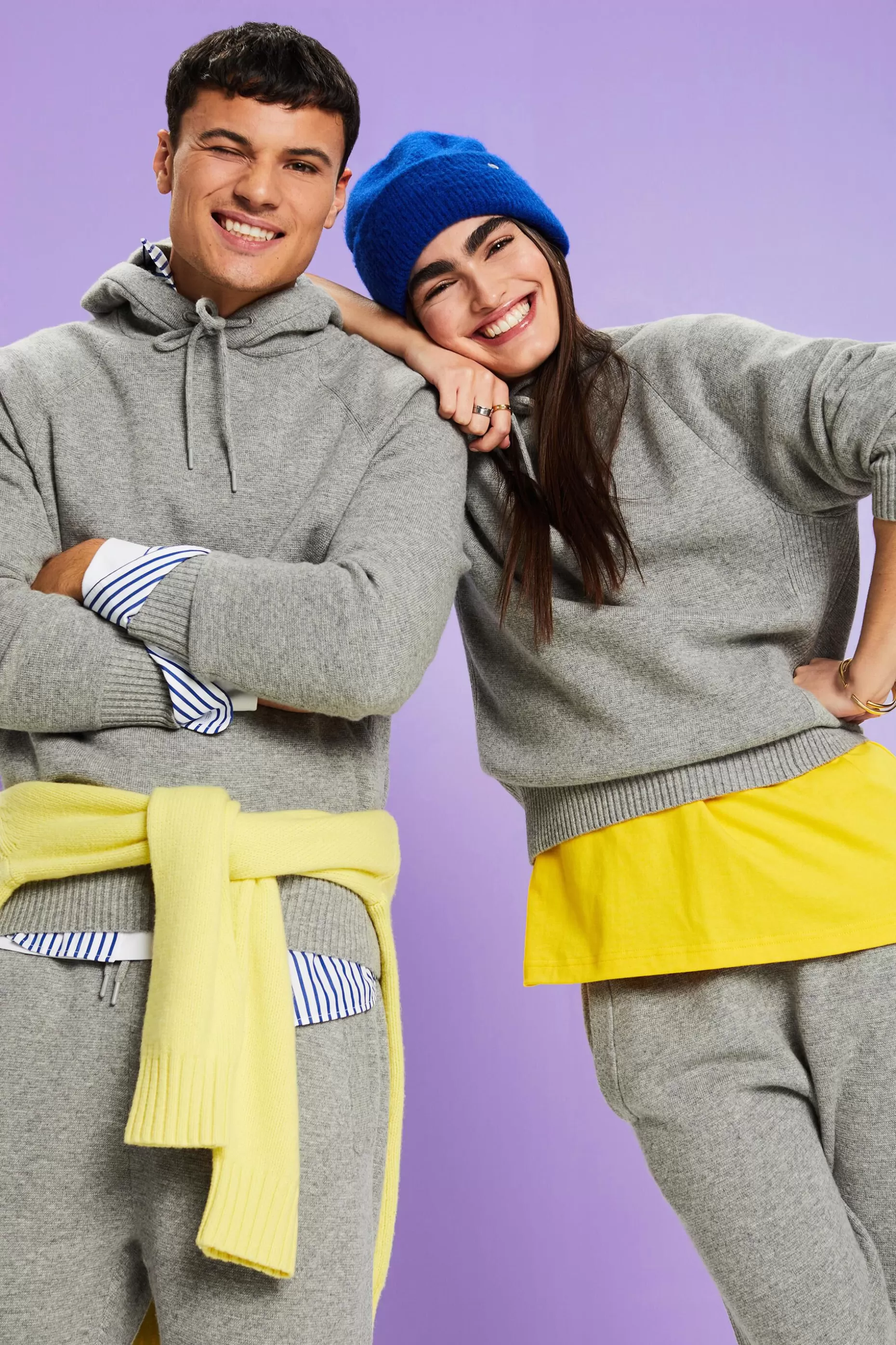 ESPRIT Unisex Wool-Cashmere Hooded Knit Sweater at our Online Shop *Men Sweatshirts + Hoodies