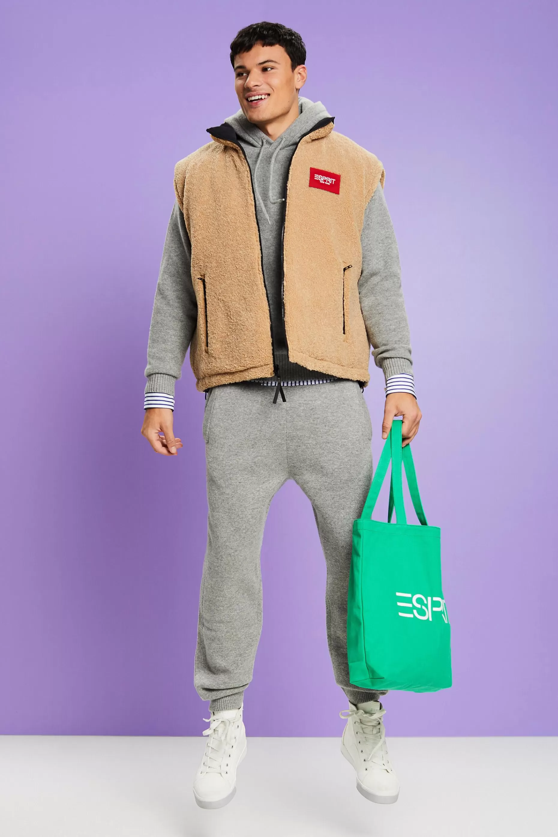 ESPRIT Unisex Wool-Cashmere Hooded Knit Sweater at our Online Shop *Men Sweaters