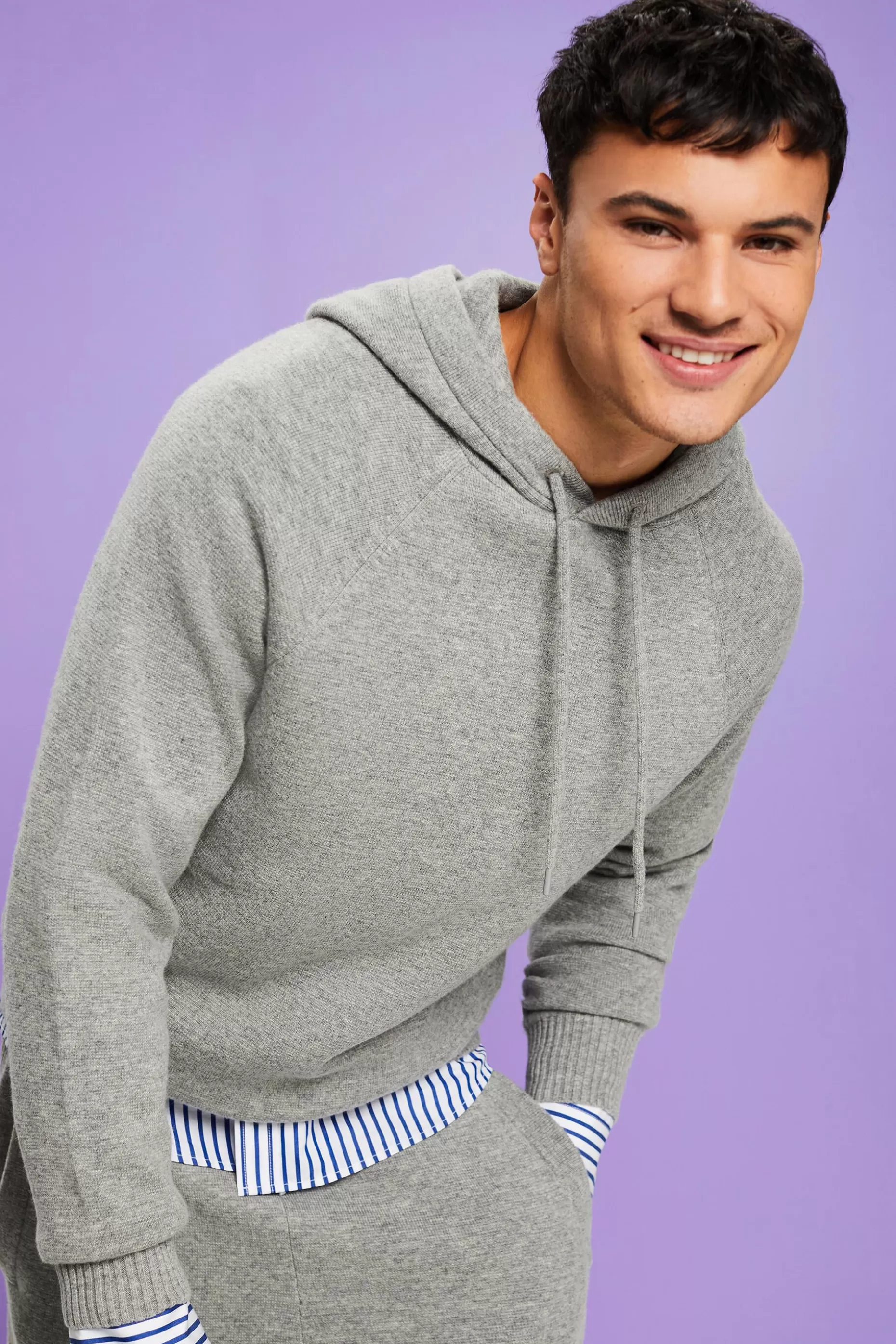ESPRIT Unisex Wool-Cashmere Hooded Knit Sweater at our Online Shop *Men Mini Me