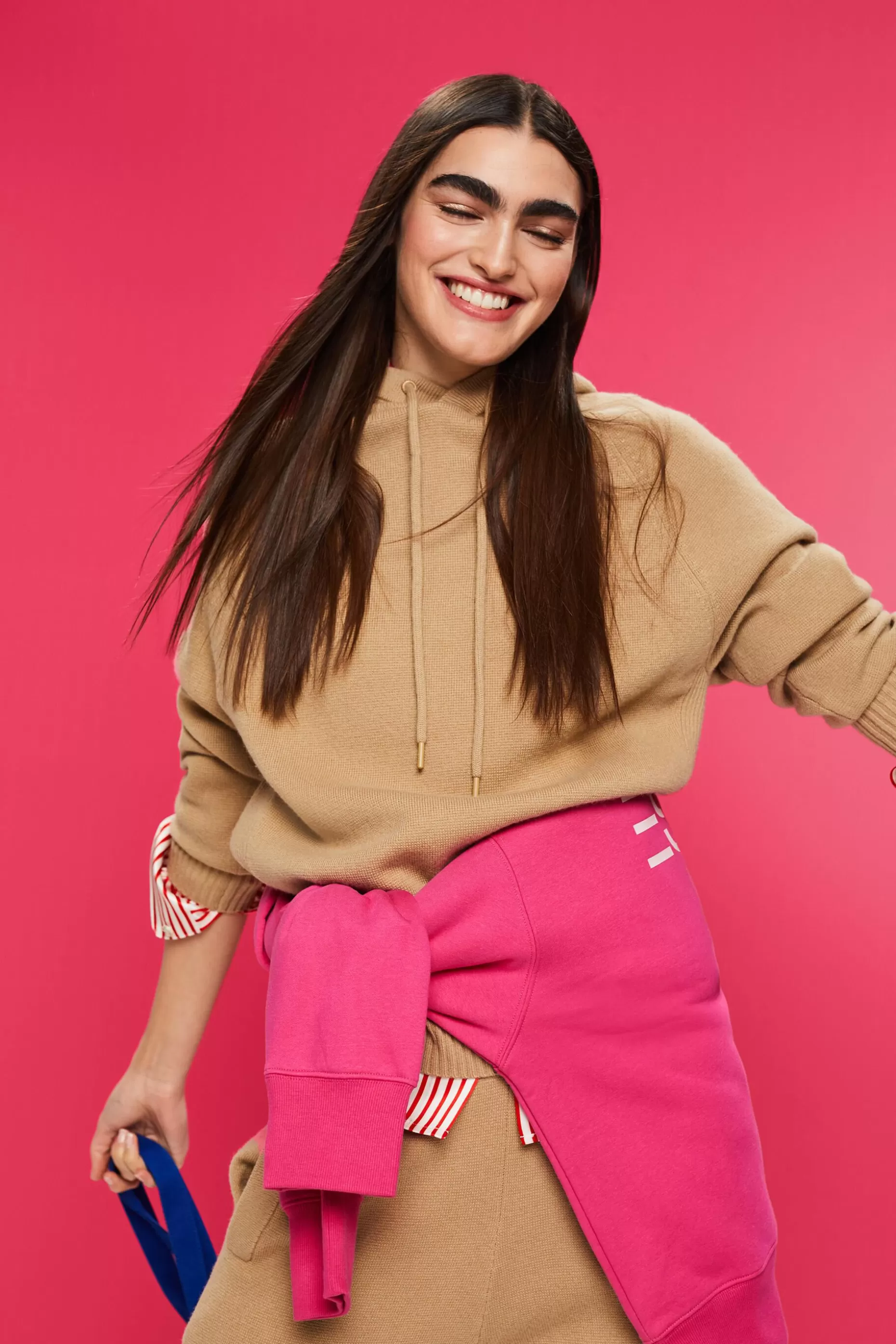ESPRIT Unisex Wool-Cashmere Hooded Knit Sweater at our Online Shop *Women Premium Picks