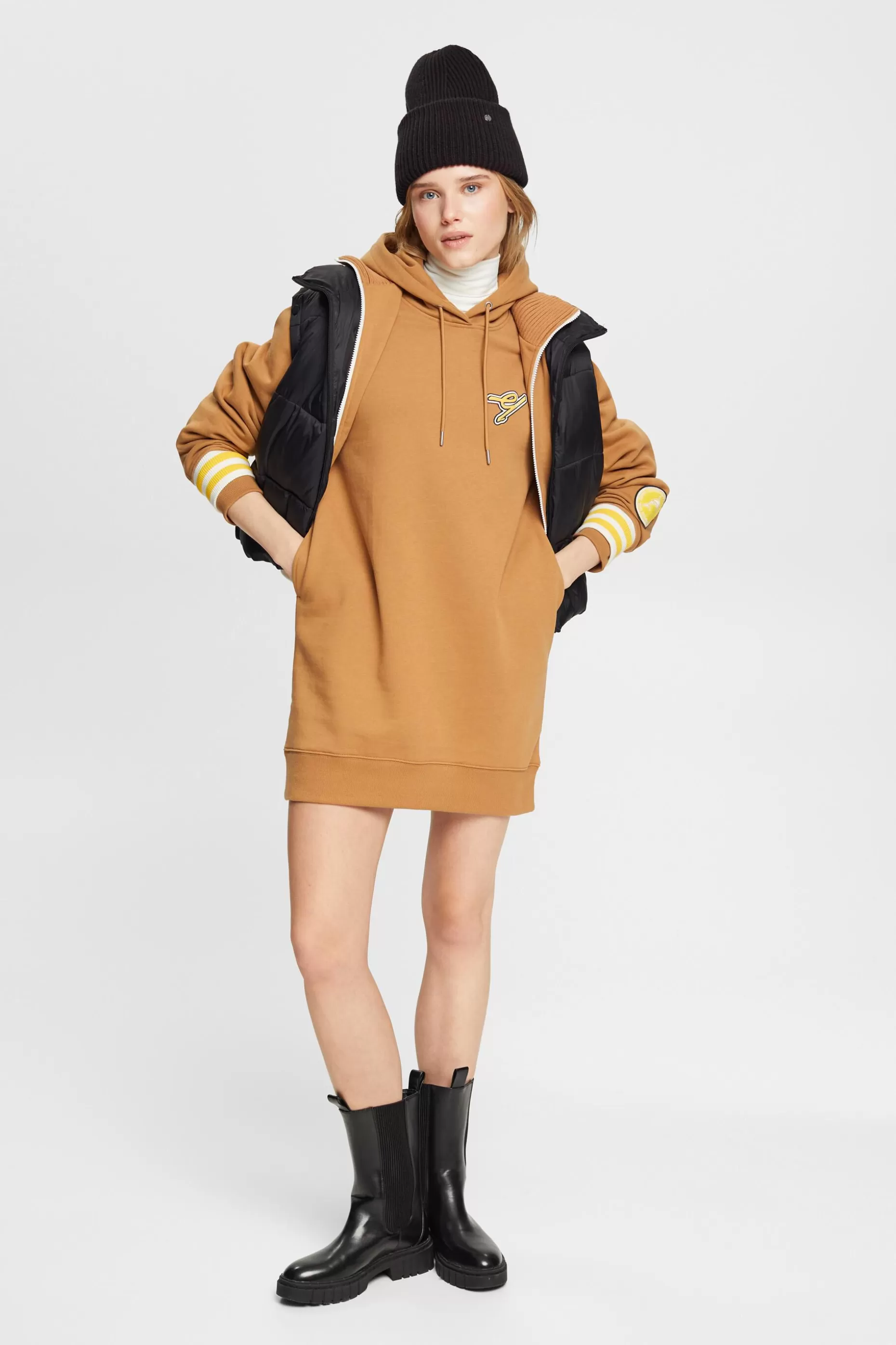 ESPRIT Varsity hooded dress at our Online Shop *Women Dresses + Jumpsuits