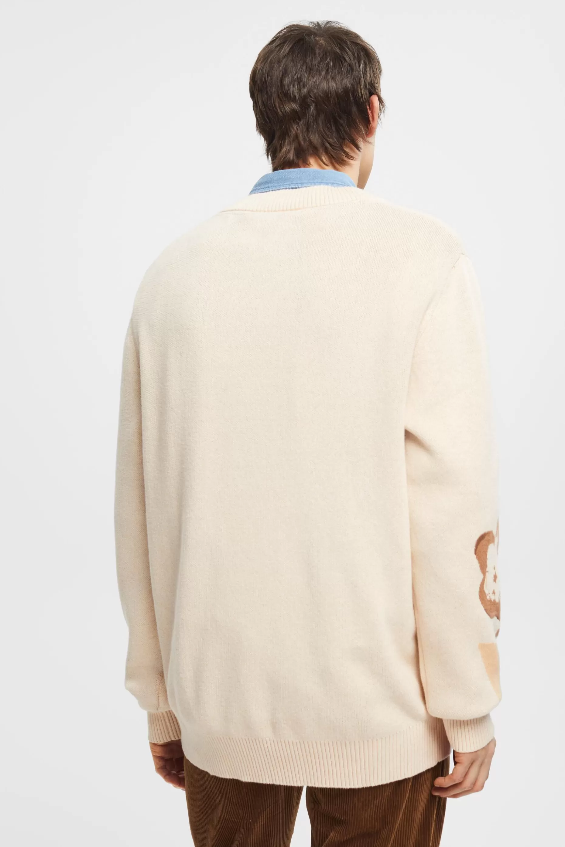 ESPRIT V-neck jumper with floral jacquard pattern at our Online Shop *Men Sweaters