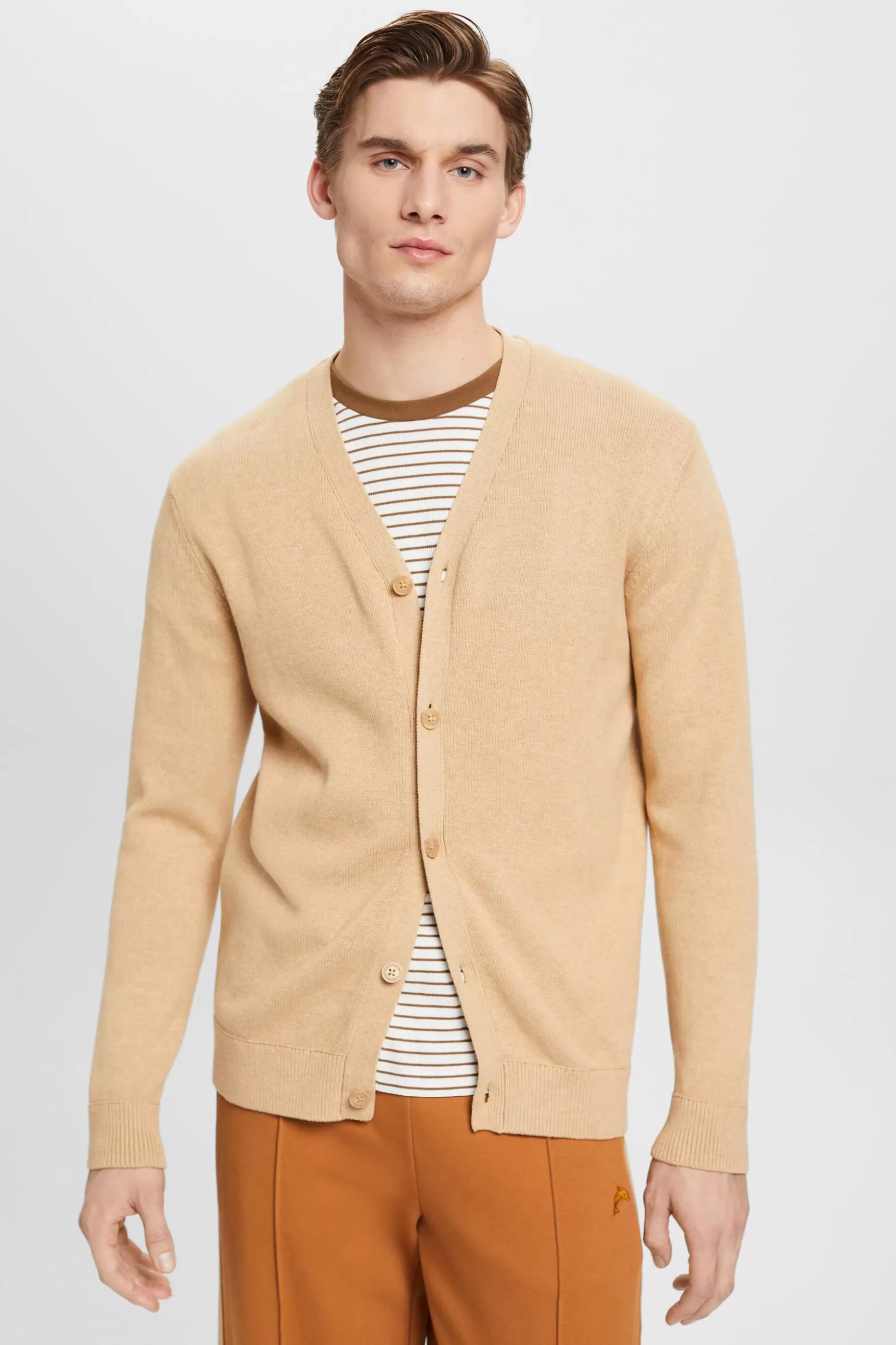 ESPRIT V-neck sustainable cotton cardigan at our Online Shop * Sale Under $50