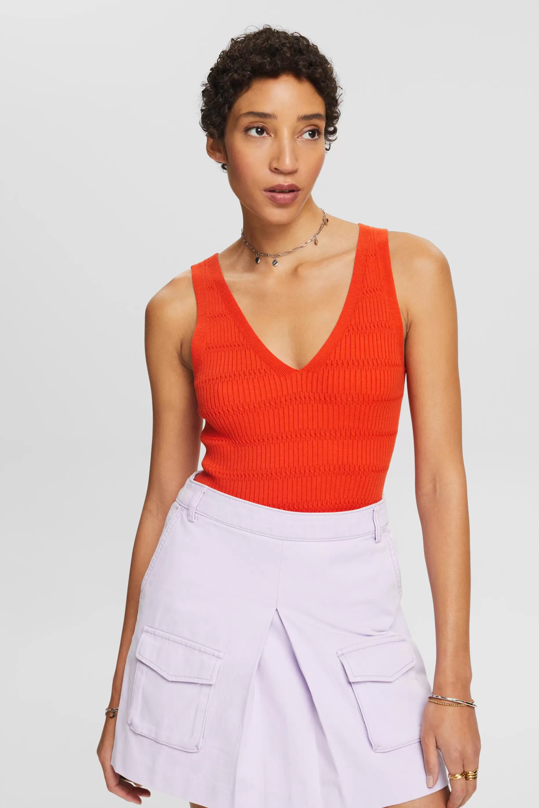 ESPRIT V-Neck Sweater Tank at our Online Shop *Women The Spring Edit