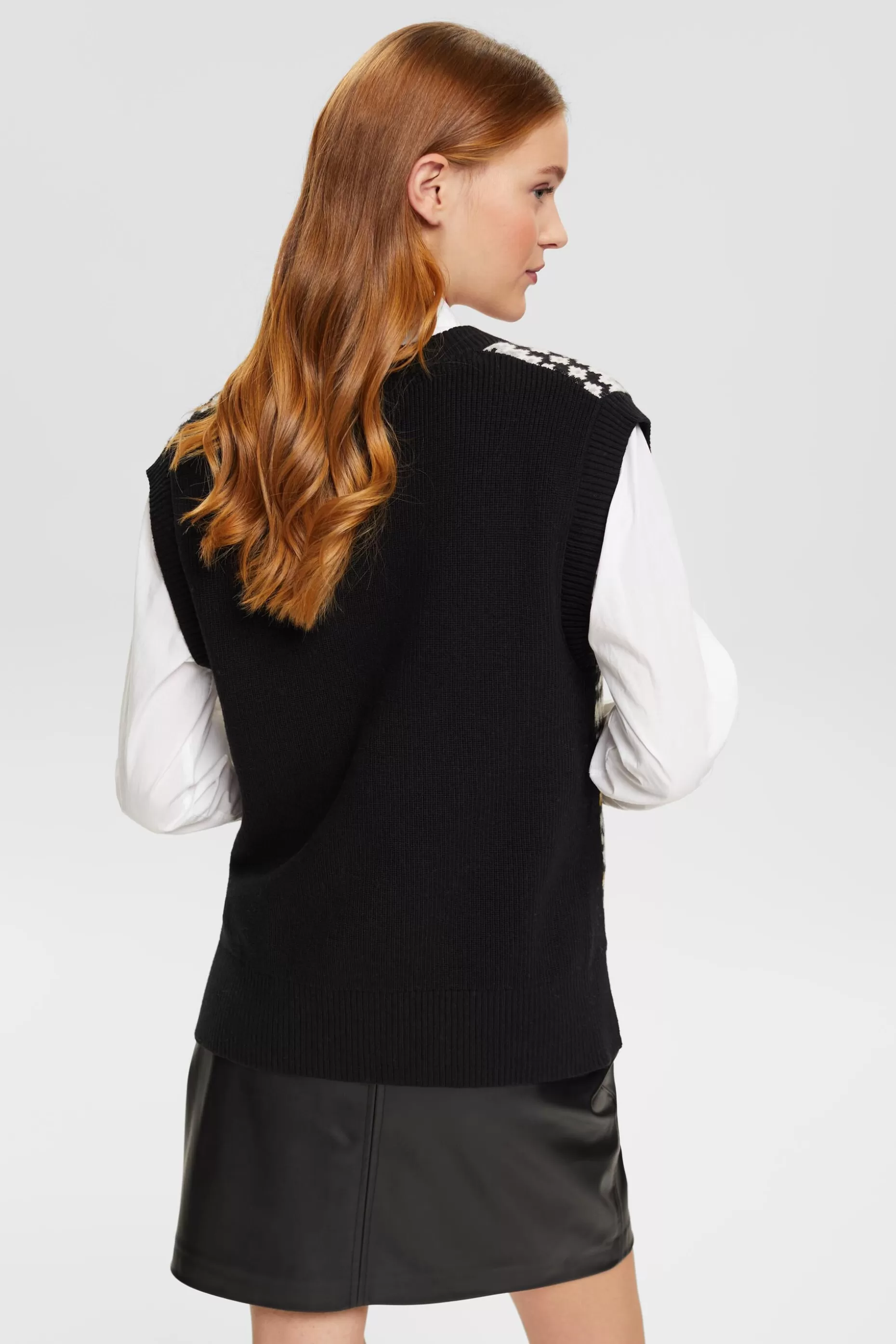 ESPRIT V-neck tank top with Fair Isle jacquard at our Online Shop *Women Tops