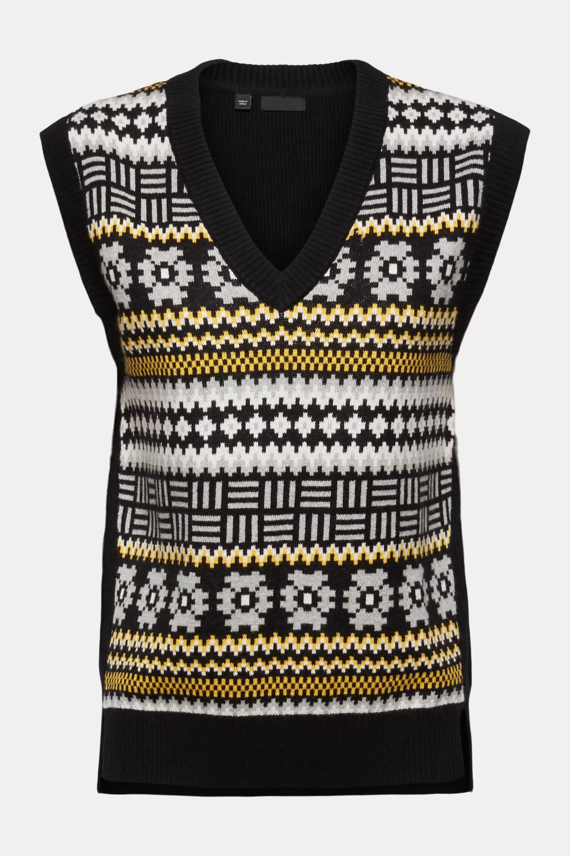ESPRIT V-neck tank top with Fair Isle jacquard at our Online Shop *Women Tops