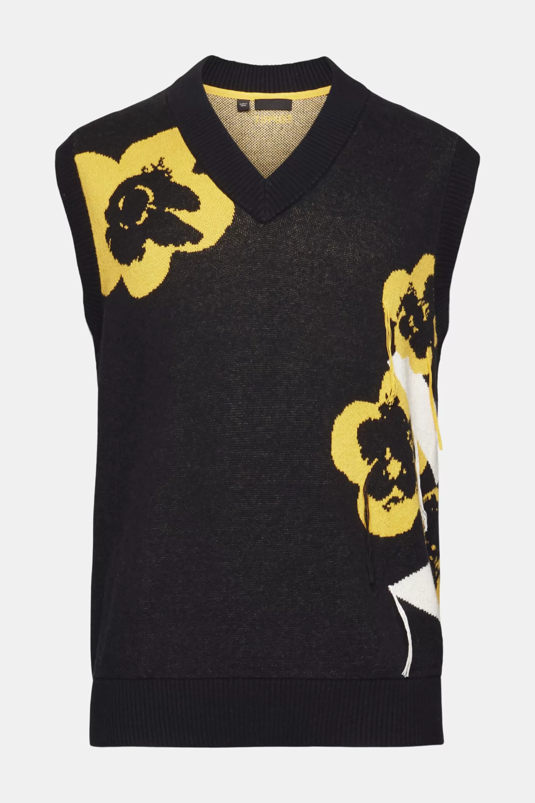 ESPRIT V-neck tank top with floral jacquard pattern at our Online Shop *Men Tops