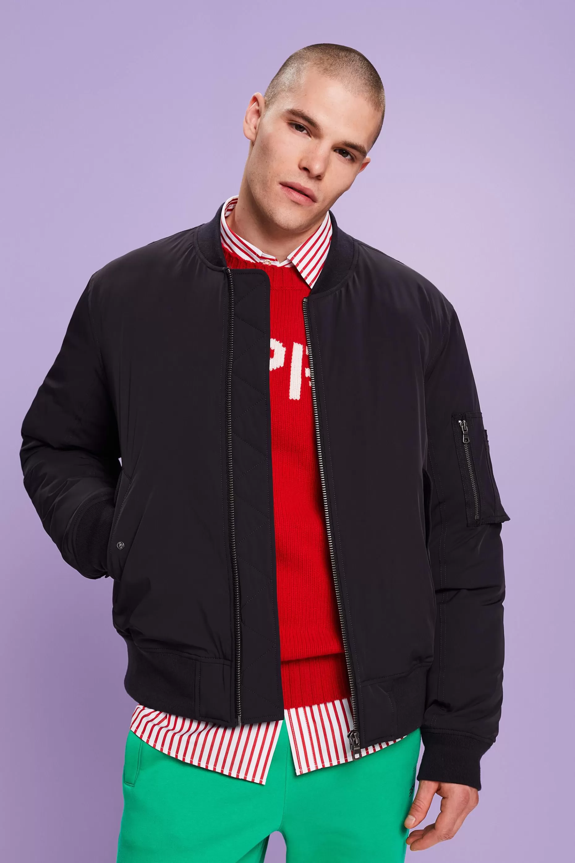ESPRIT Water-Repellent Bomber Jacket at our Online Shop *Men Tops