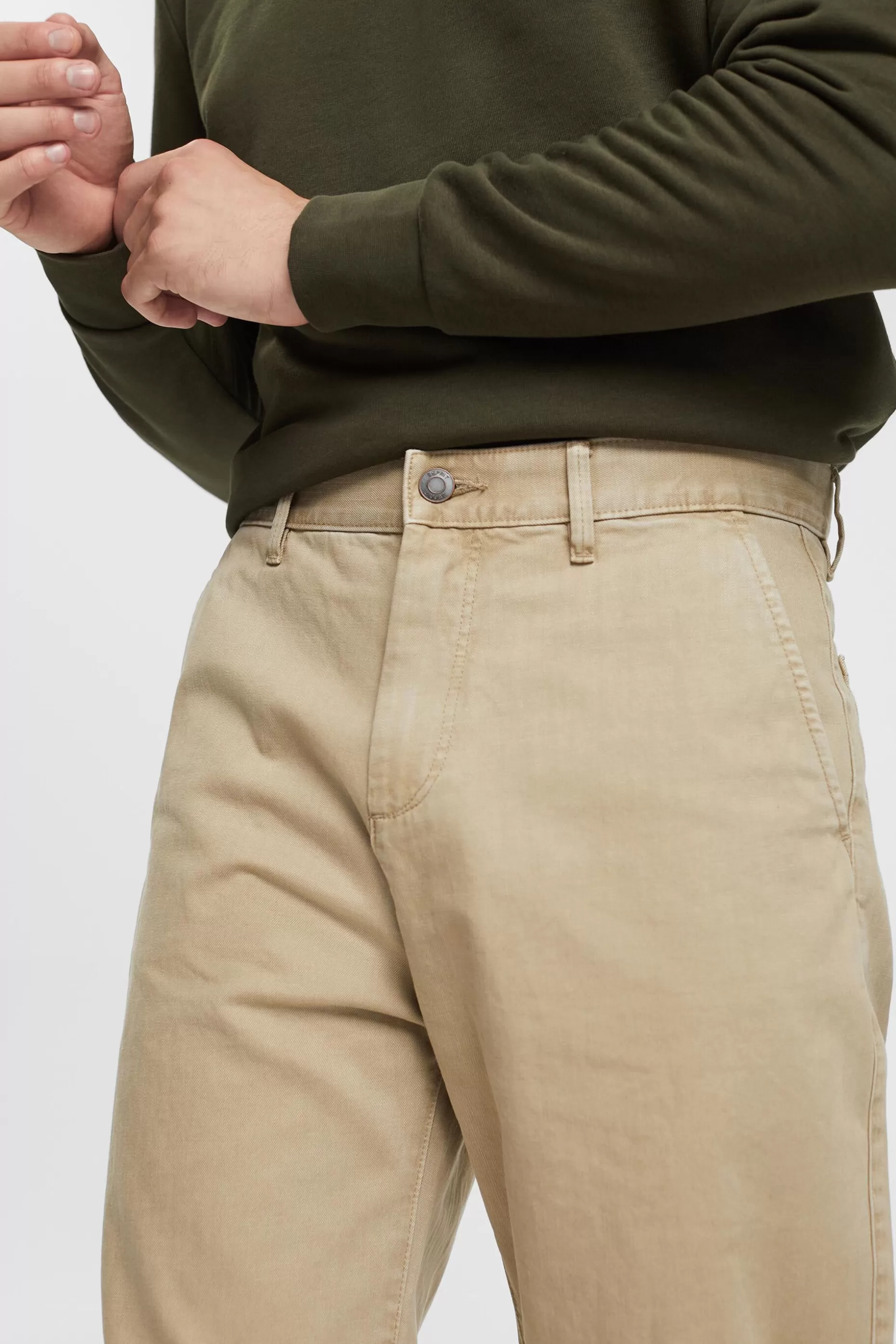 ESPRIT Wide leg, sustainable cotton trousers at our Online Shop *Men Pants + Joggers